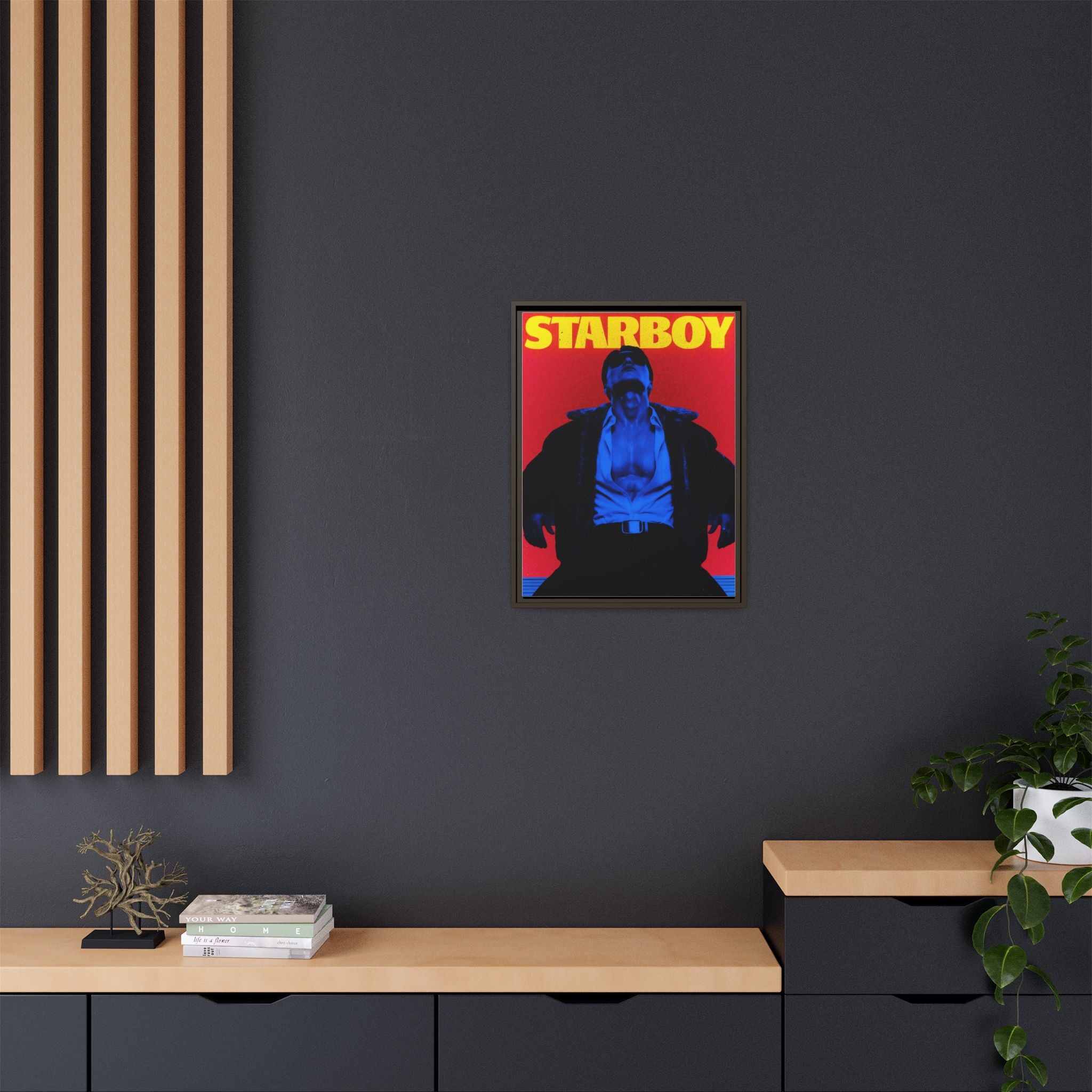 Framed Canvas ATEEZ San X Starboy Poster Matte  | Retro Pop Art Music Wall Decor