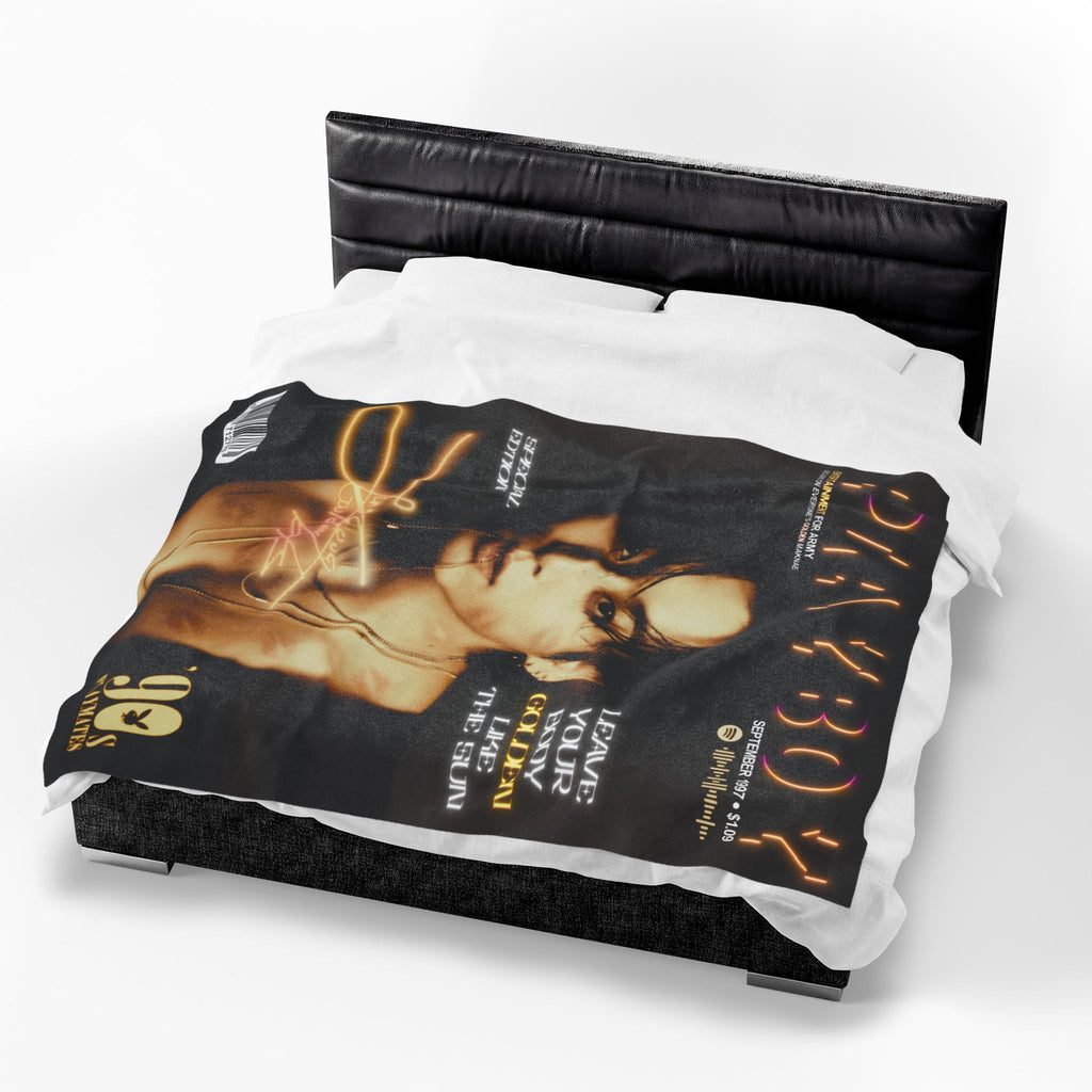 Jungkook Playboy Magazine Velveteen Plush Blanket |