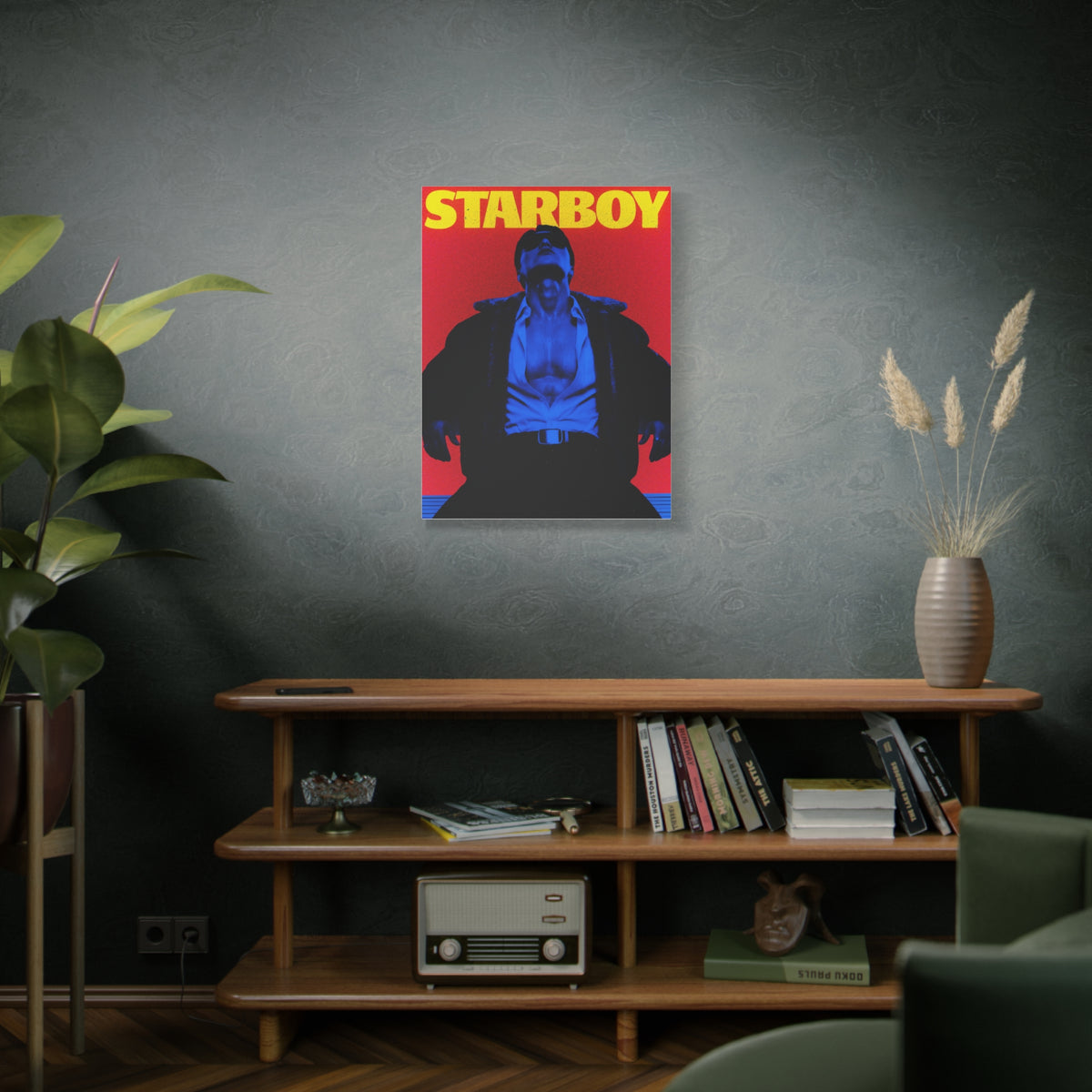 ATEEZ San X Starboy Retro KPop Art Canvas