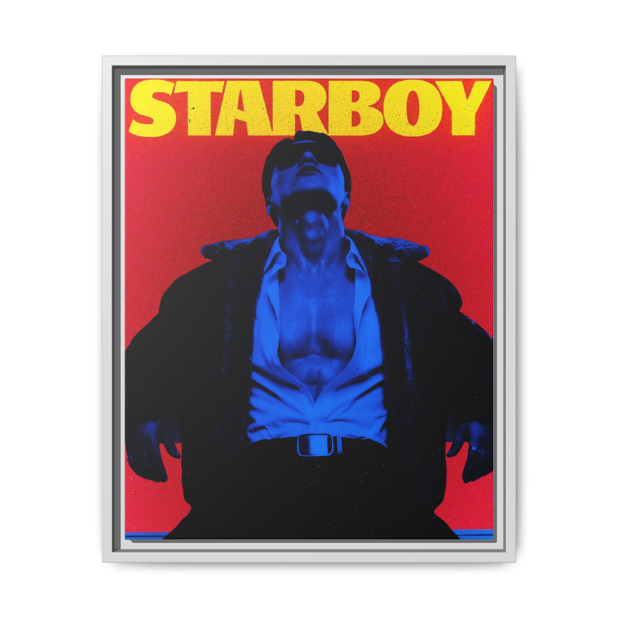 Framed Canvas ATEEZ San X Starboy Poster Matte  | Retro Pop Art Music Wall Decor