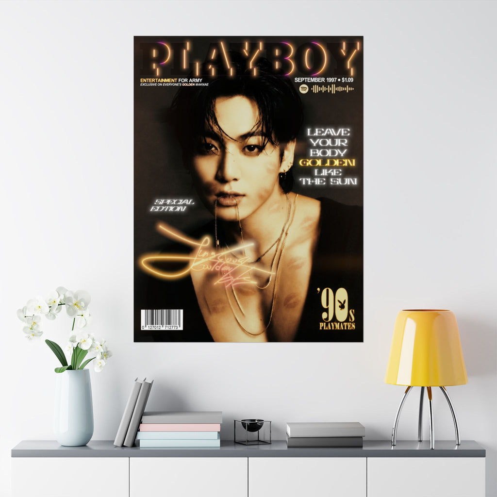 Jungkook Playboy Magazine Portrait Poster | Matte Vertical Poster