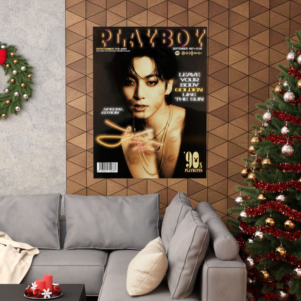 Jungkook Playboy Magazine Portrait Poster | Matte Vertical Poster