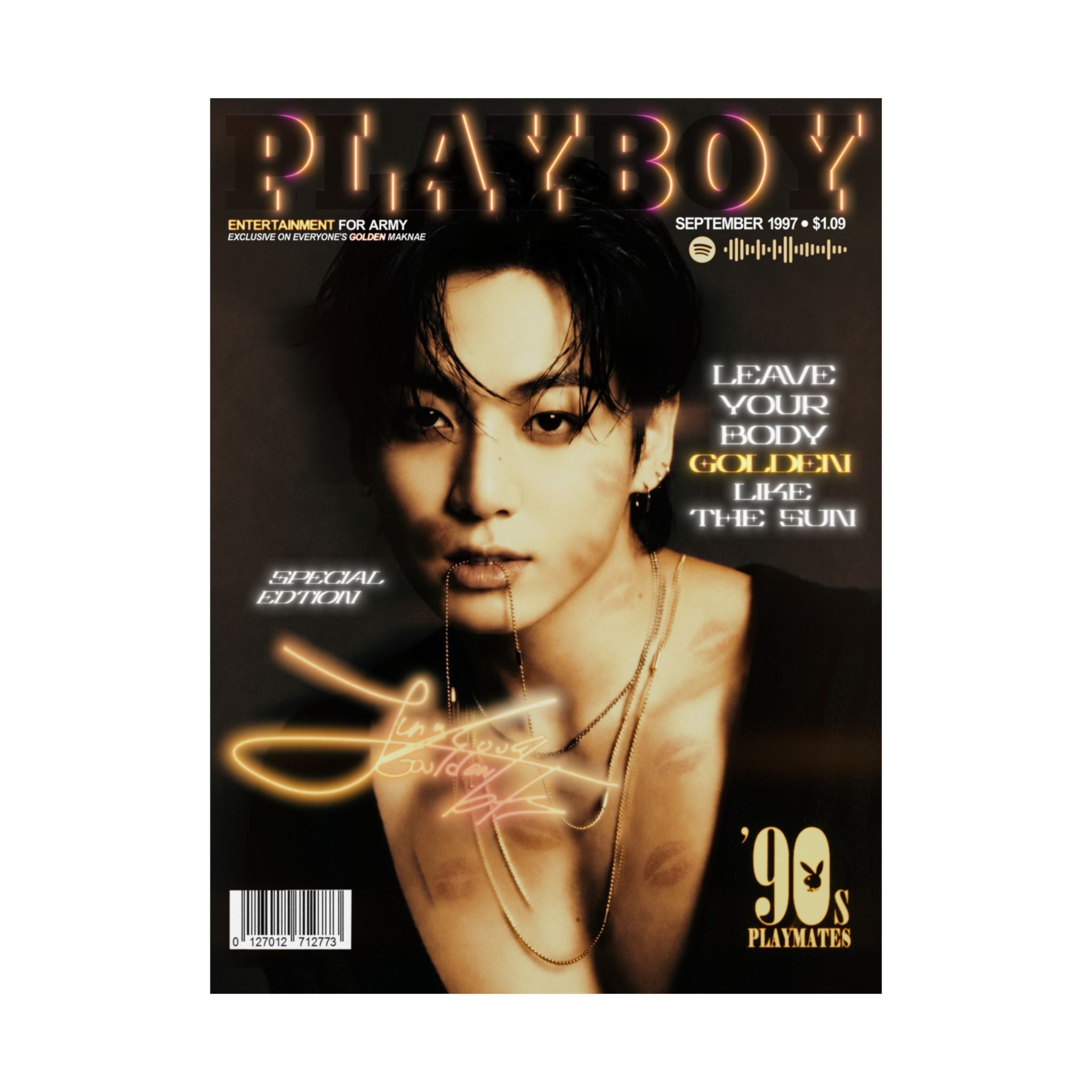 Jungkook Playboy Magazine Portrait Poster | Matte Vertical Poster