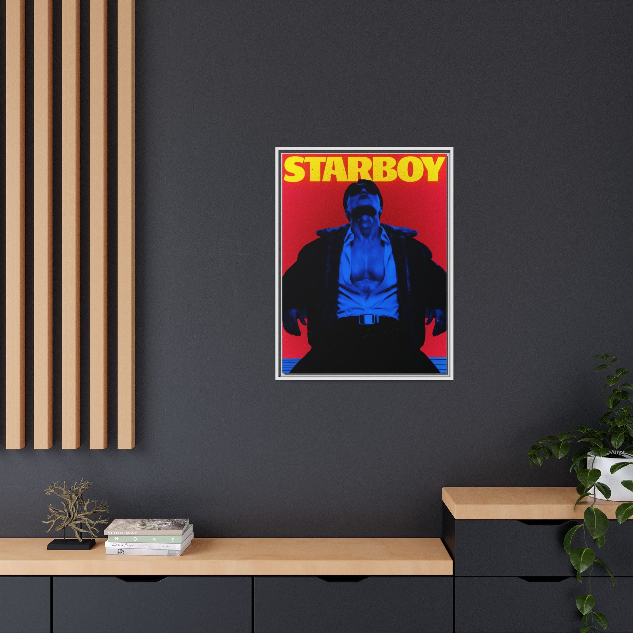 Framed Canvas ATEEZ San X Starboy Poster Matte  | Retro Pop Art Music Wall Decor