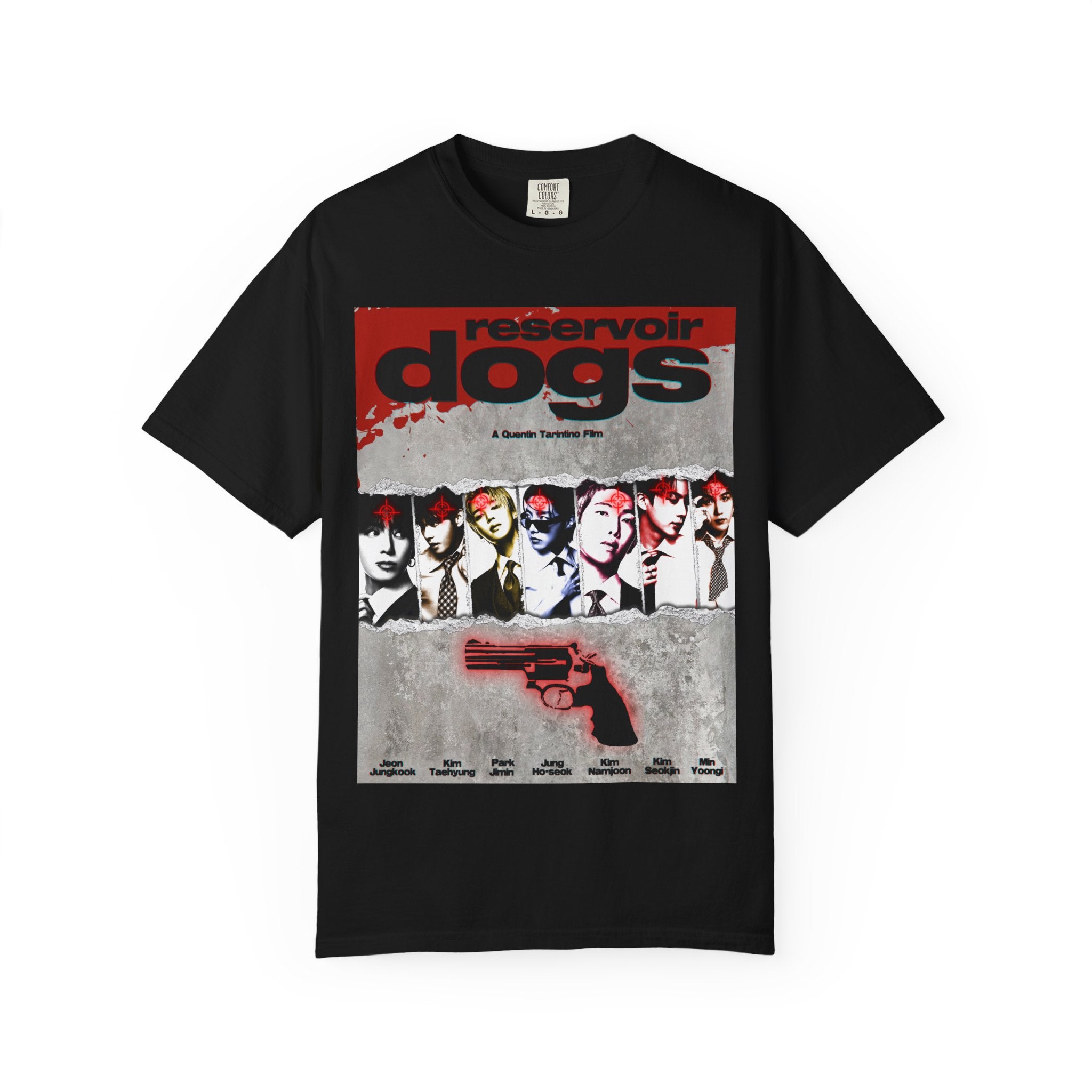 BTS Arirang X Reservoir Dogs Poster T-Shirt | Movie Poster Graphic Tee