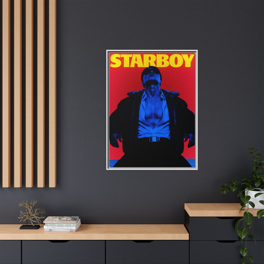 Framed Canvas ATEEZ San X Starboy Poster Matte  | Retro Pop Art Music Wall Decor