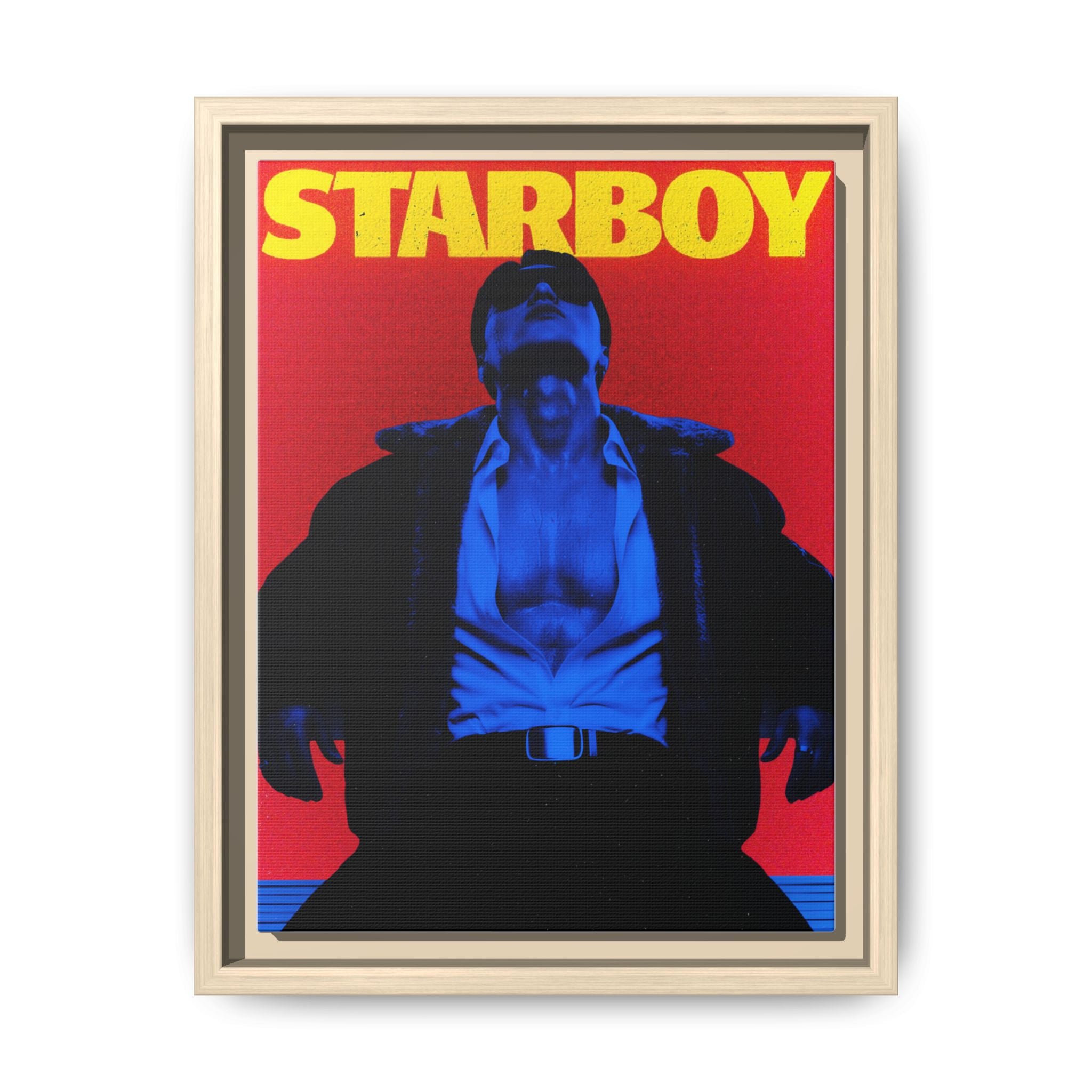 Framed Canvas ATEEZ San X Starboy Poster Matte  | Retro Pop Art Music Wall Decor