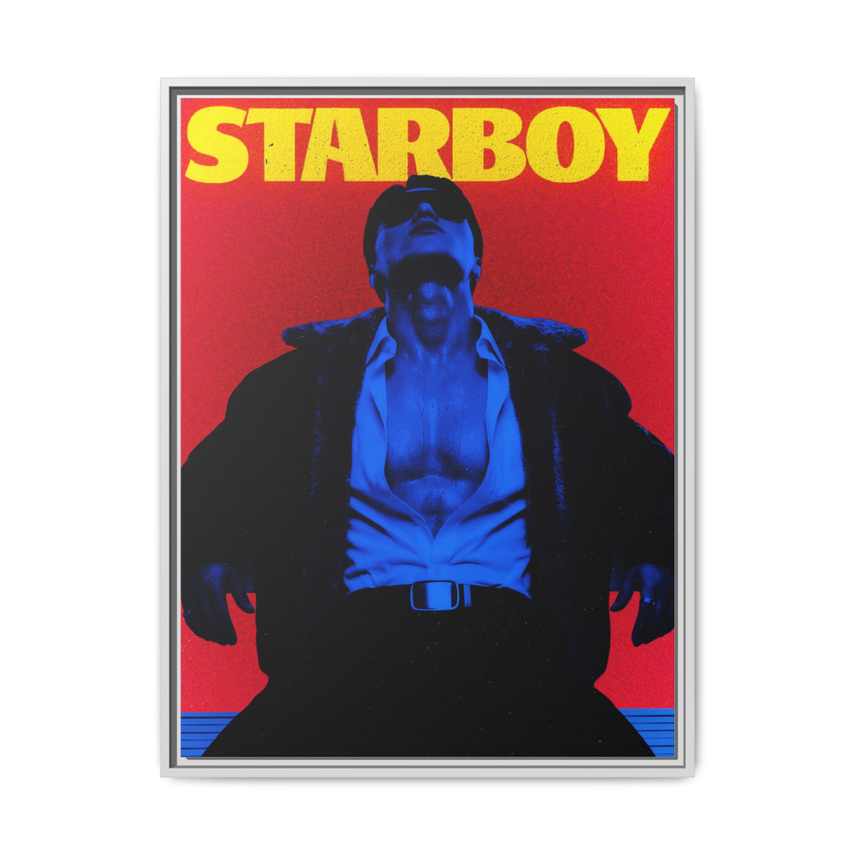 Framed Canvas ATEEZ San X Starboy Poster Matte  | Retro Pop Art Music Wall Decor