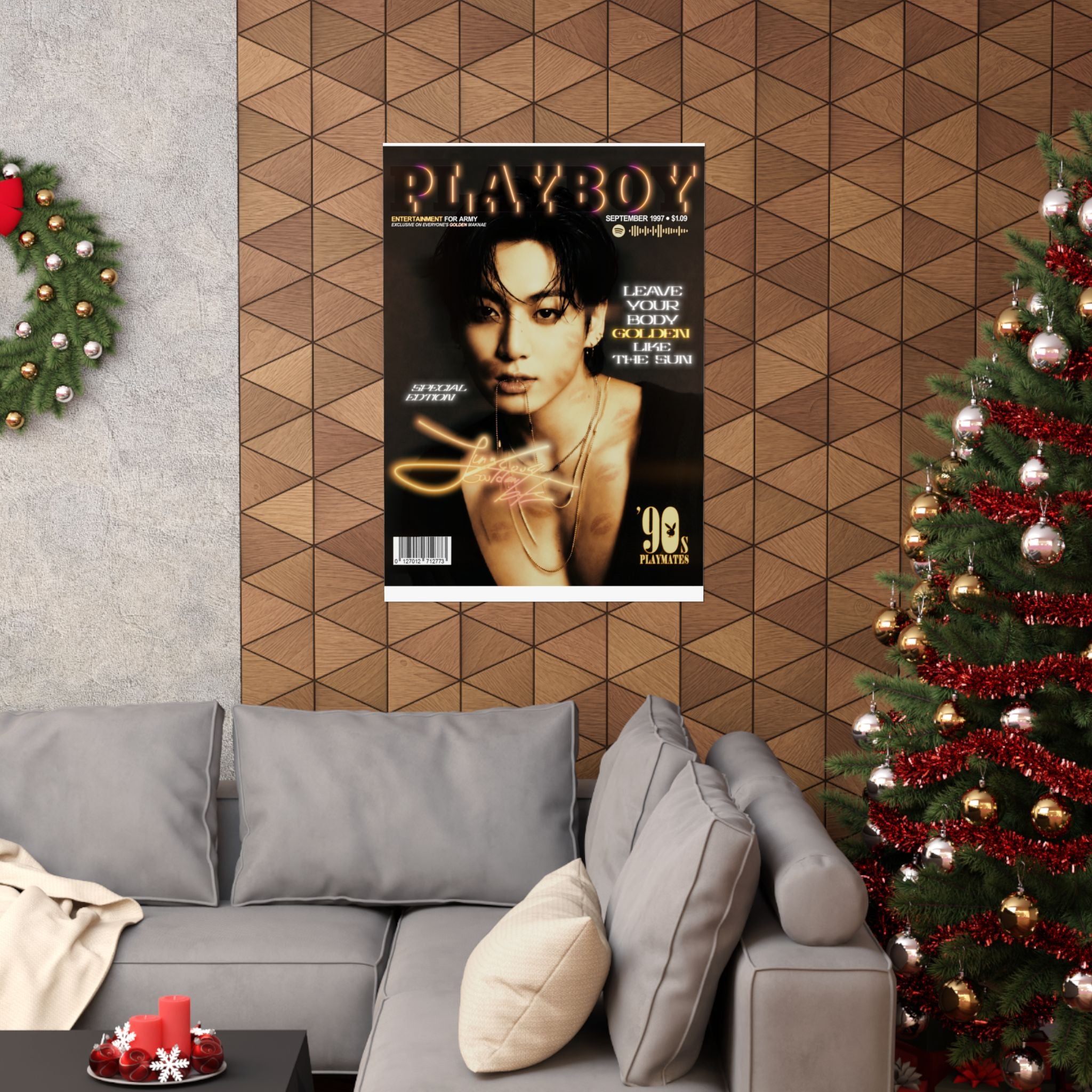Jungkook Playboy Magazine Portrait Poster | Matte Vertical Poster