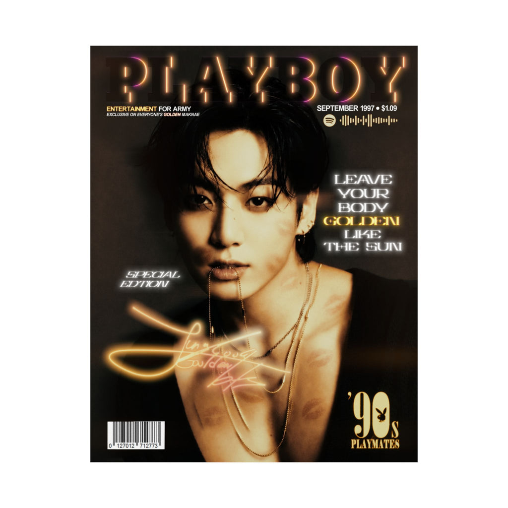 Jungkook Playboy Magazine Portrait Poster | Matte Vertical Poster