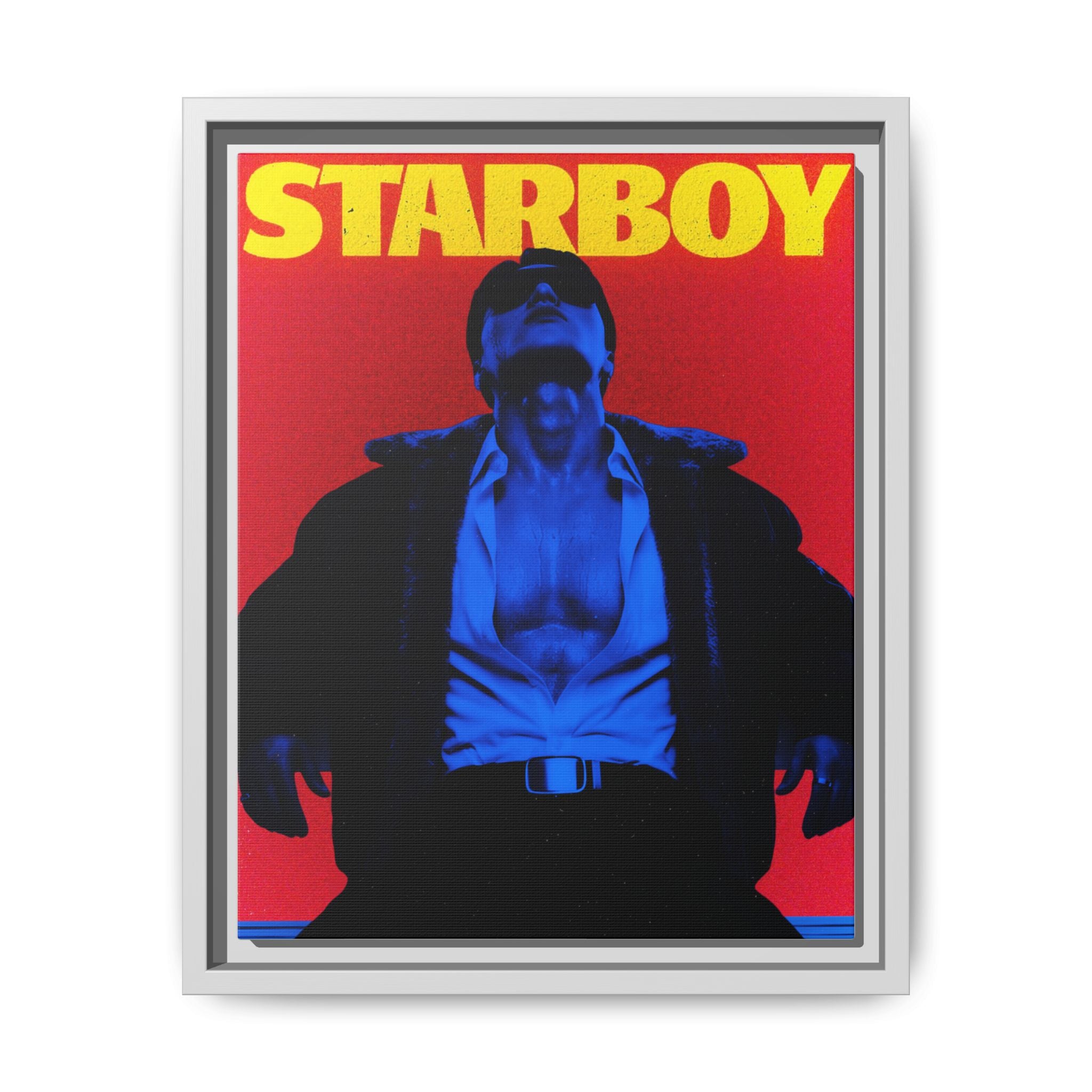 Framed Canvas ATEEZ San X Starboy Poster Matte  | Retro Pop Art Music Wall Decor