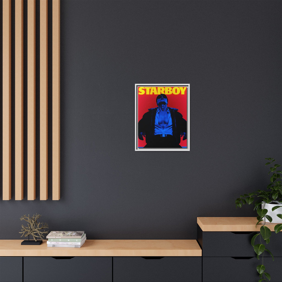 Framed Canvas ATEEZ San X Starboy Poster Matte  | Retro Pop Art Music Wall Decor