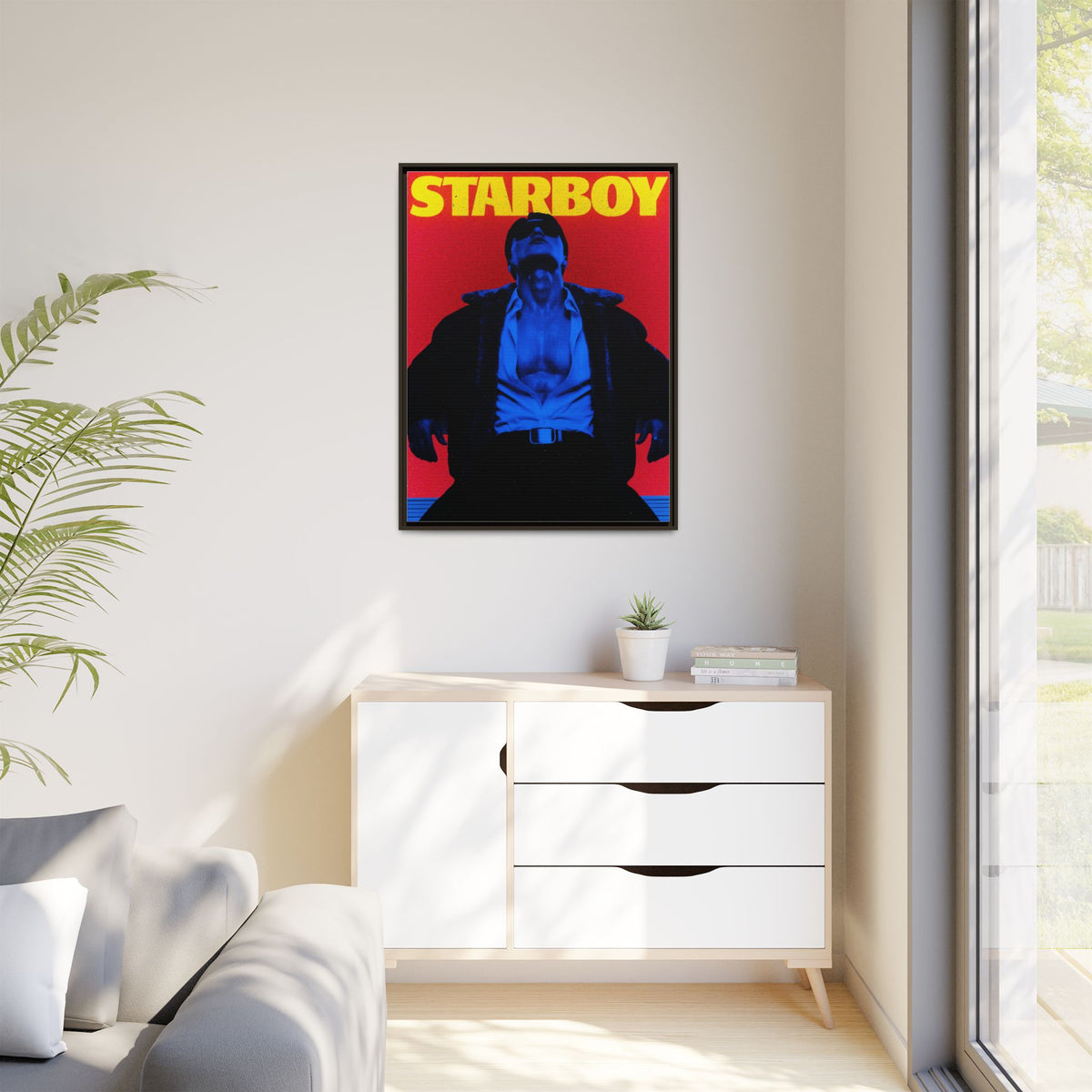 Framed Canvas ATEEZ San X Starboy Poster Matte  | Retro Pop Art Music Wall Decor
