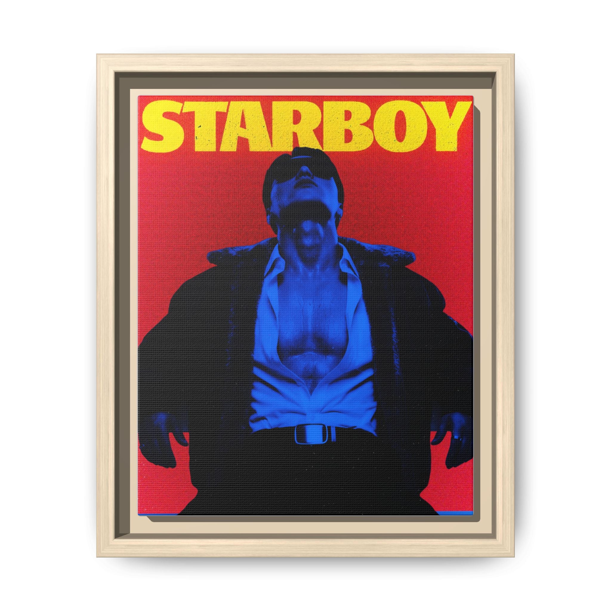 Framed Canvas ATEEZ San X Starboy Poster Matte  | Retro Pop Art Music Wall Decor