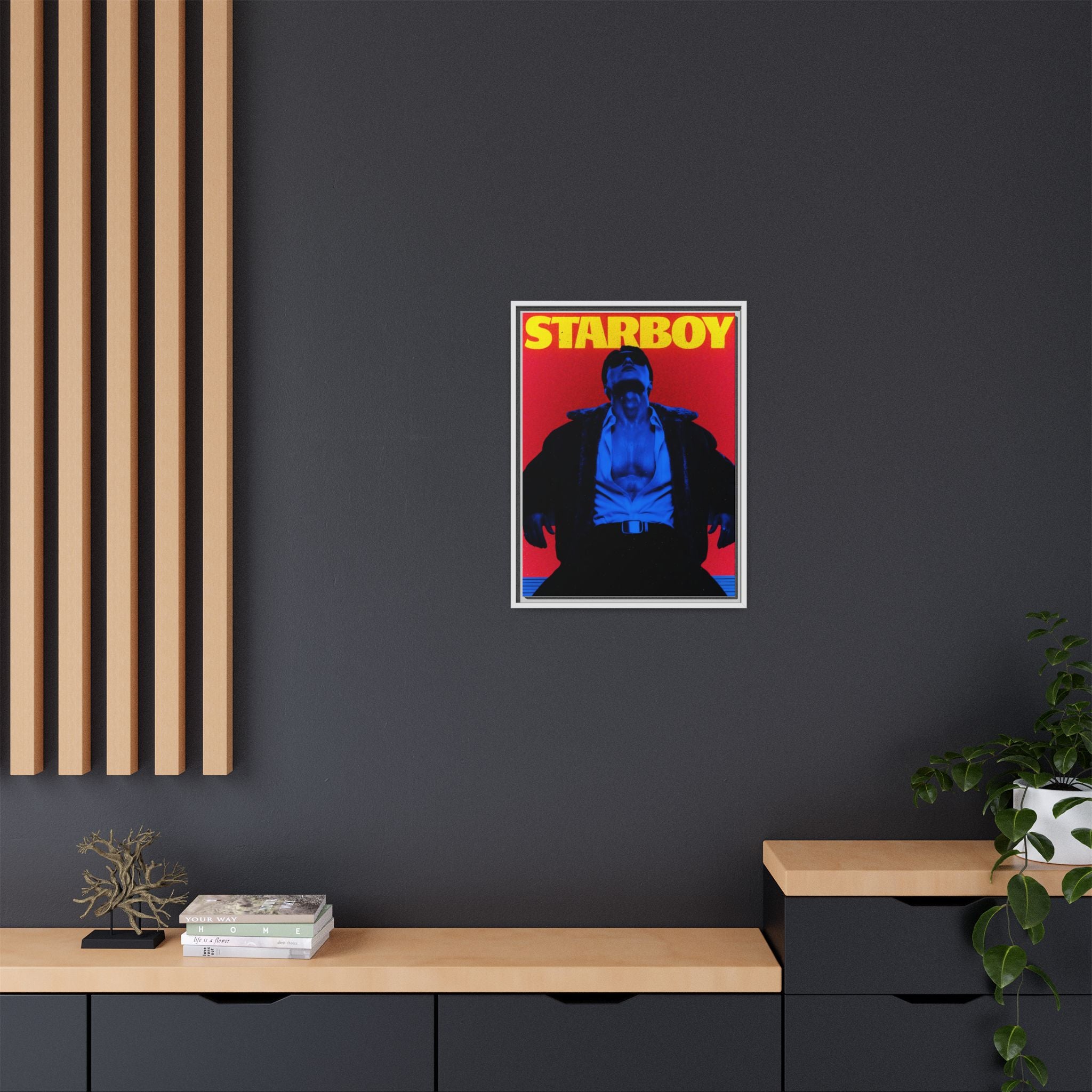 Framed Canvas ATEEZ San X Starboy Poster Matte  | Retro Pop Art Music Wall Decor