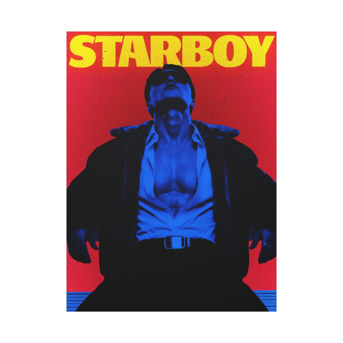 ATEEZ San X Starboy Retro KPop Art Canvas