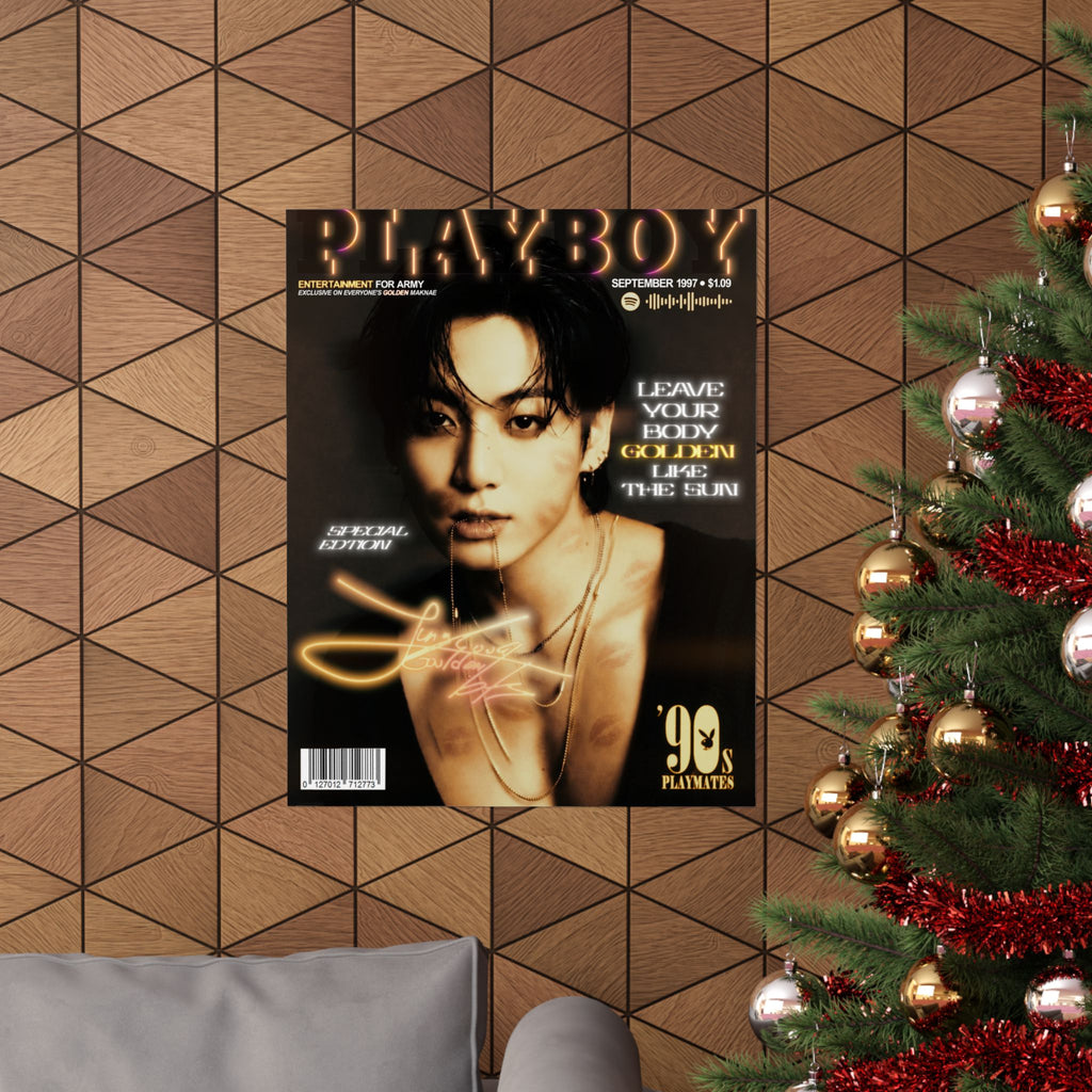Jungkook Playboy Magazine Portrait Poster | Matte Vertical Poster