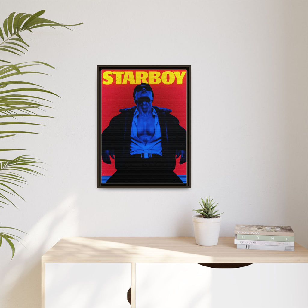 Framed Canvas ATEEZ San X Starboy Poster Matte  | Retro Pop Art Music Wall Decor