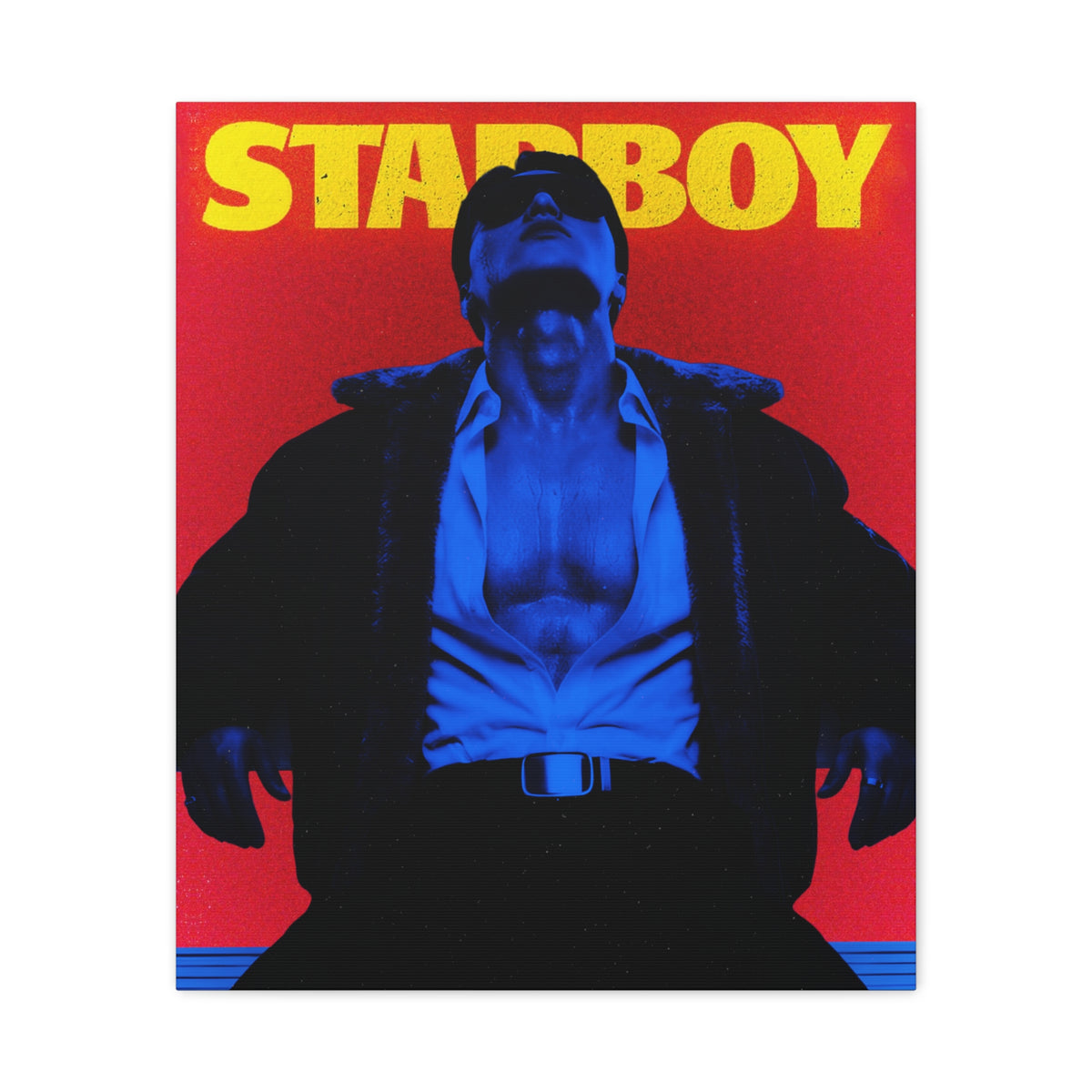 ATEEZ San X Starboy Retro KPop Art Canvas