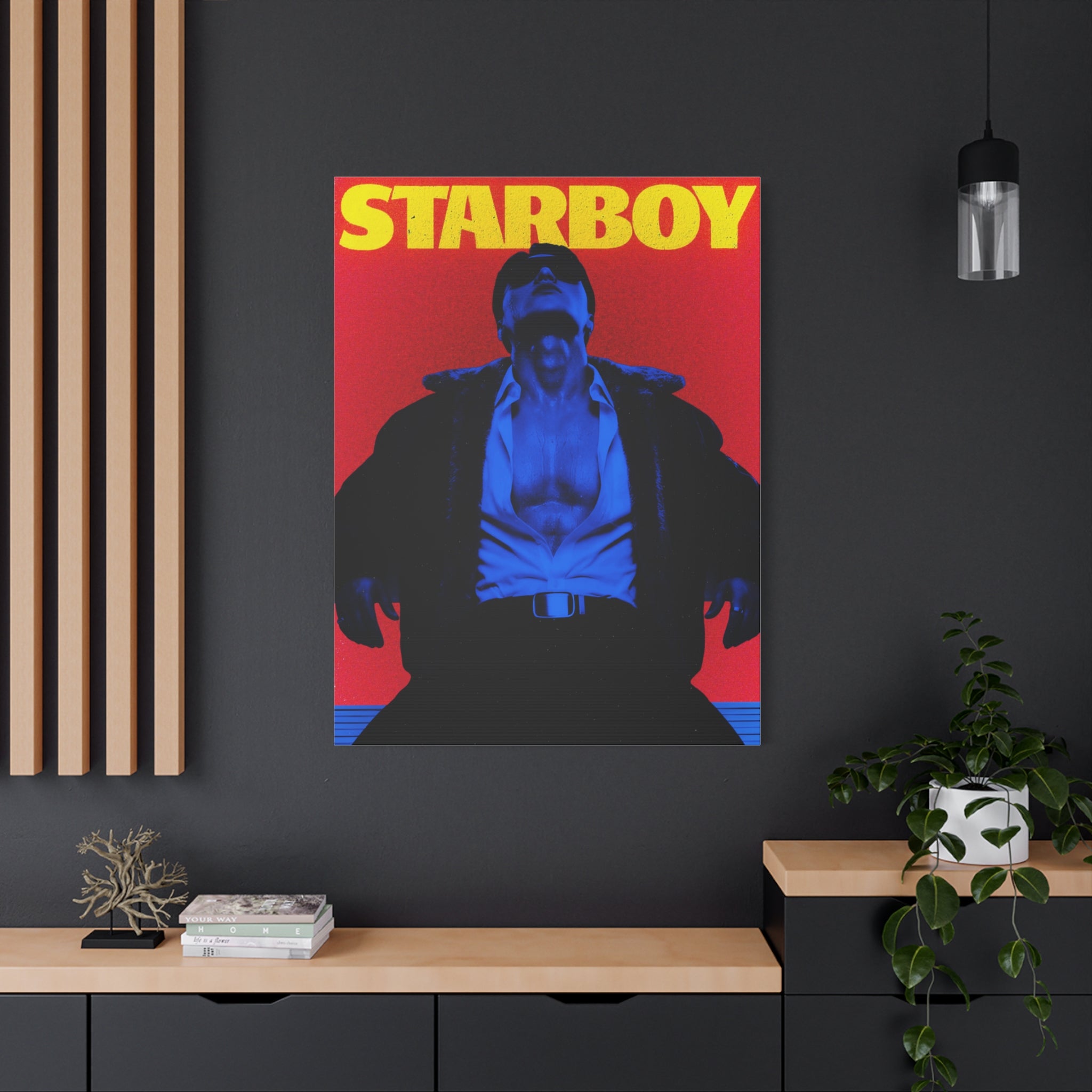 ATEEZ San X Starboy Retro KPop Art Canvas