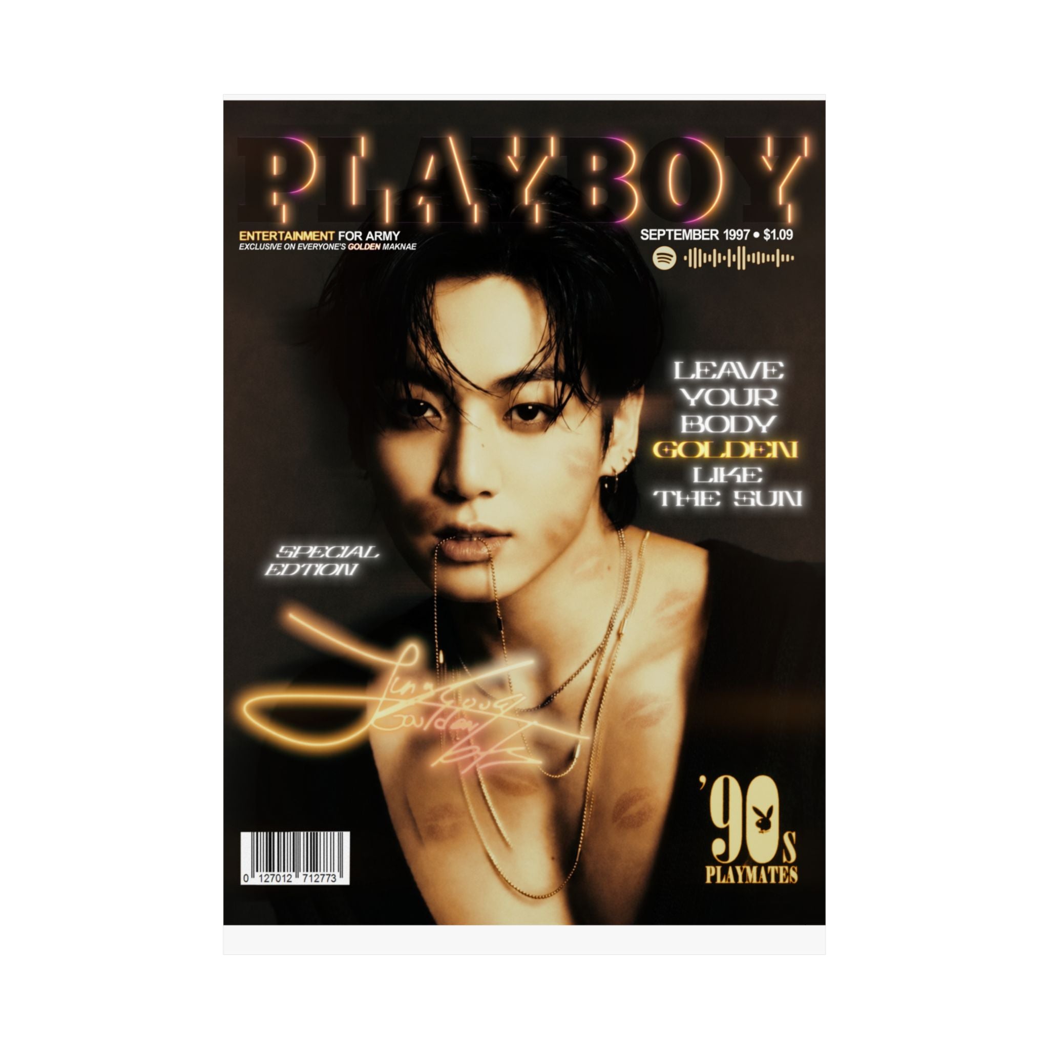 Jungkook Playboy Magazine Portrait Poster | Matte Vertical Poster