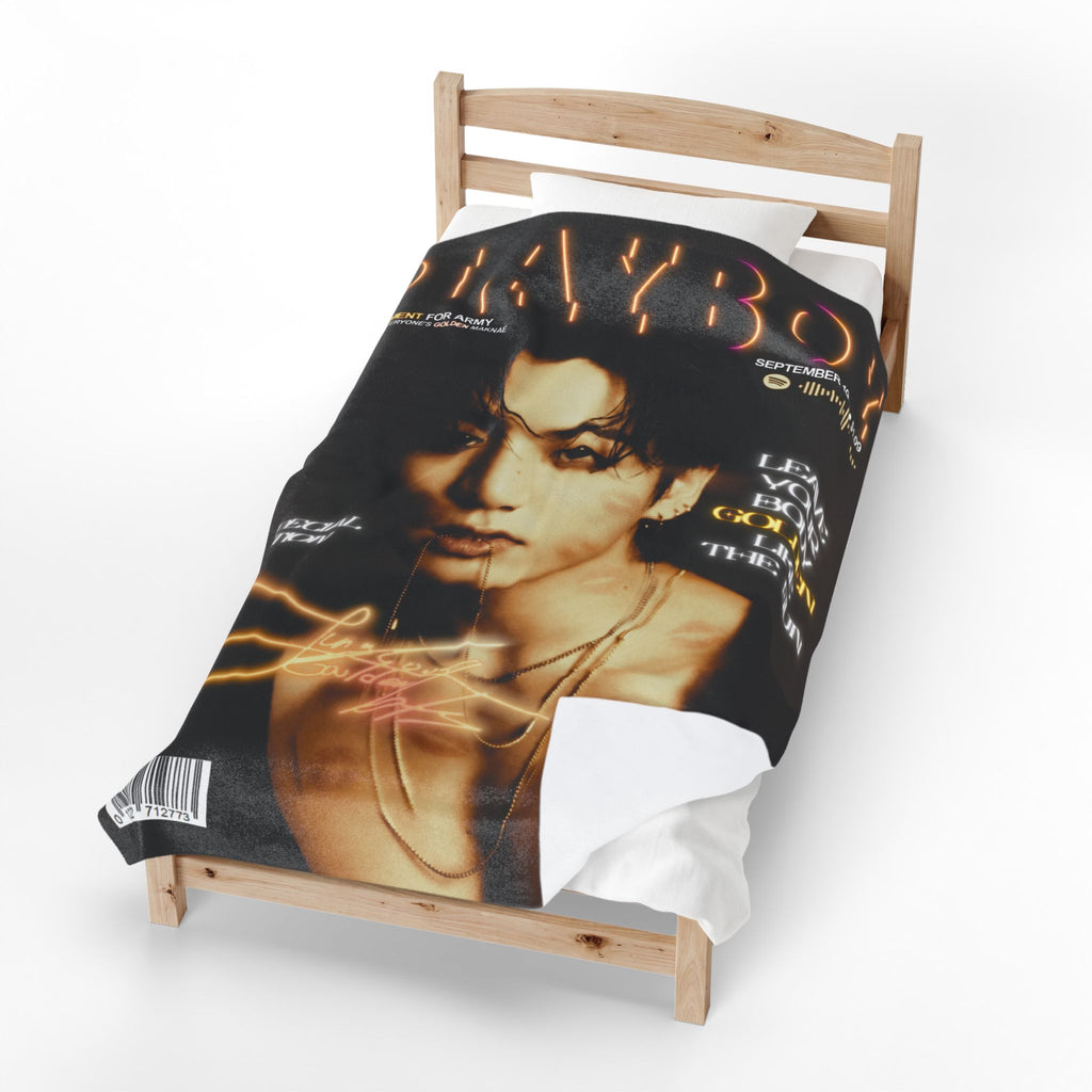 Jungkook Playboy Magazine Velveteen Plush Blanket |
