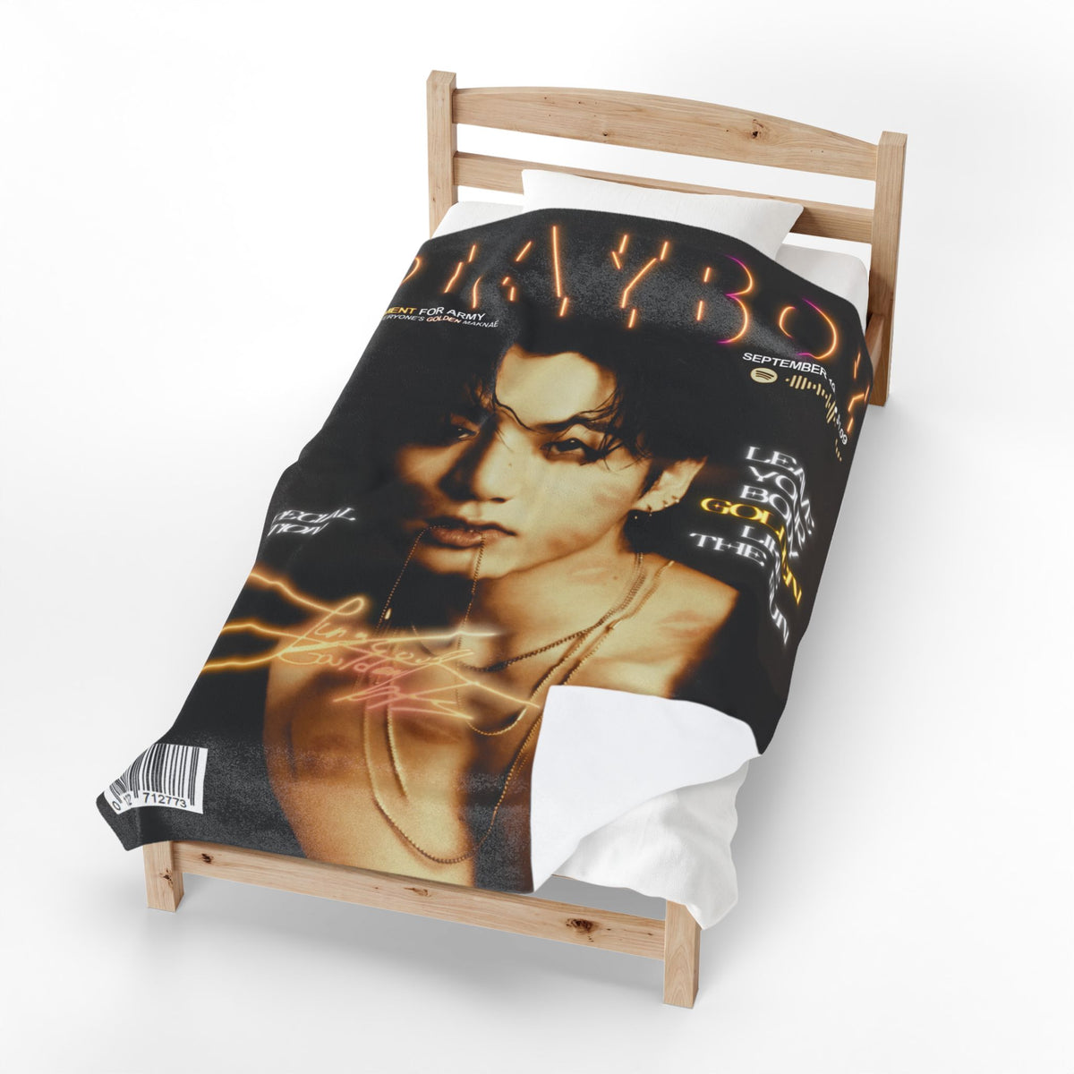 Jungkook Playboy Magazine Velveteen Plush Blanket |