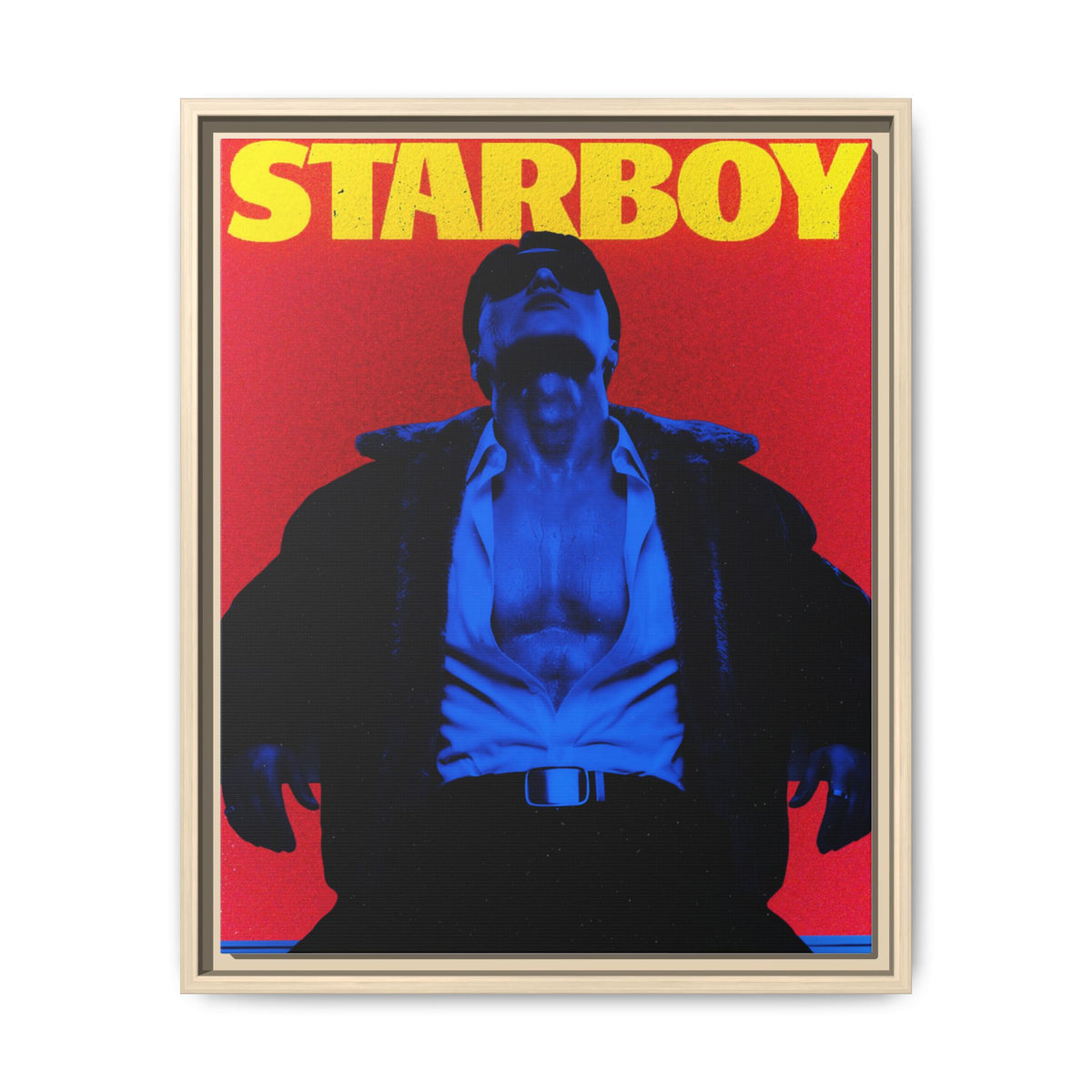 Framed Canvas ATEEZ San X Starboy Poster Matte  | Retro Pop Art Music Wall Decor