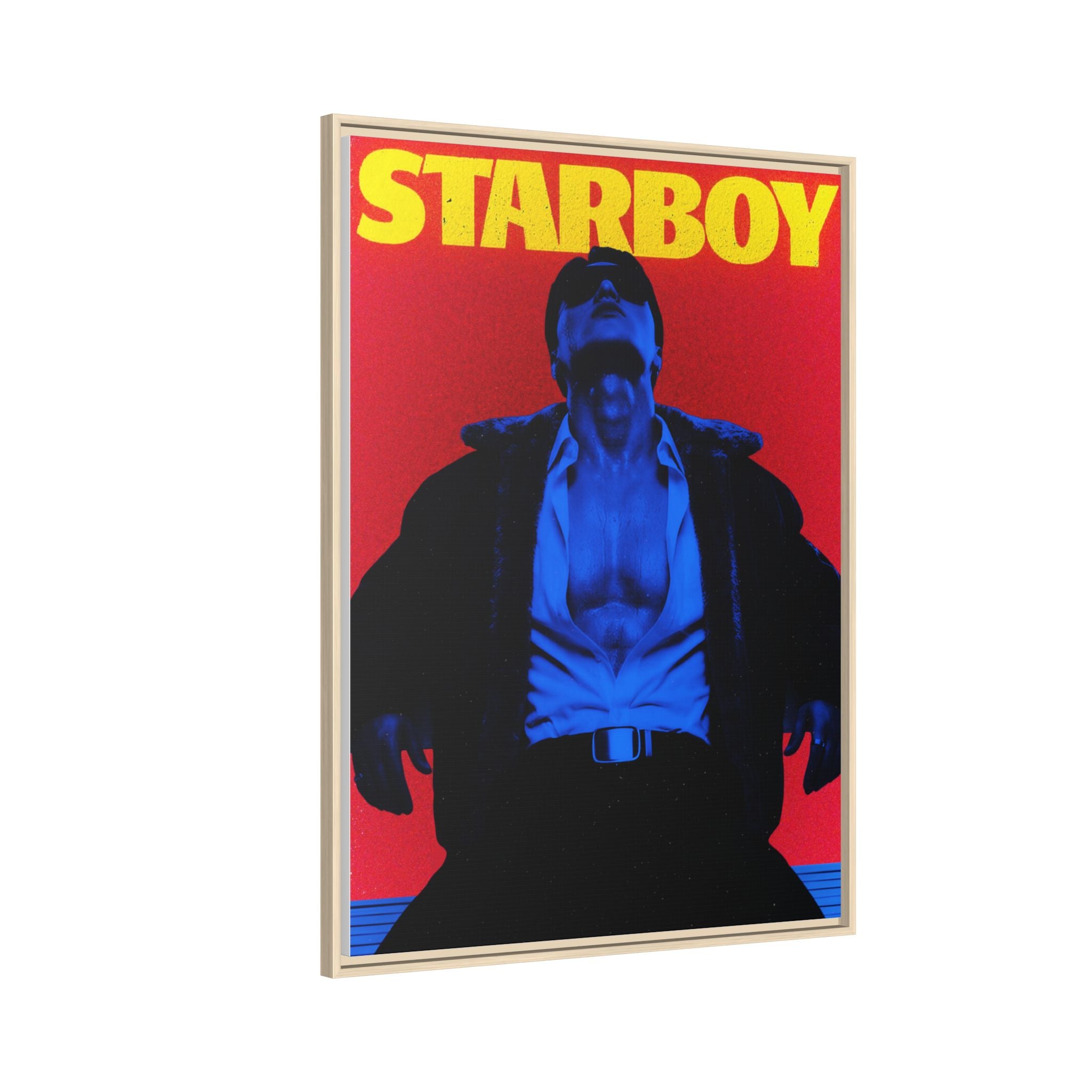Framed Canvas ATEEZ San X Starboy Poster Matte  | Retro Pop Art Music Wall Decor