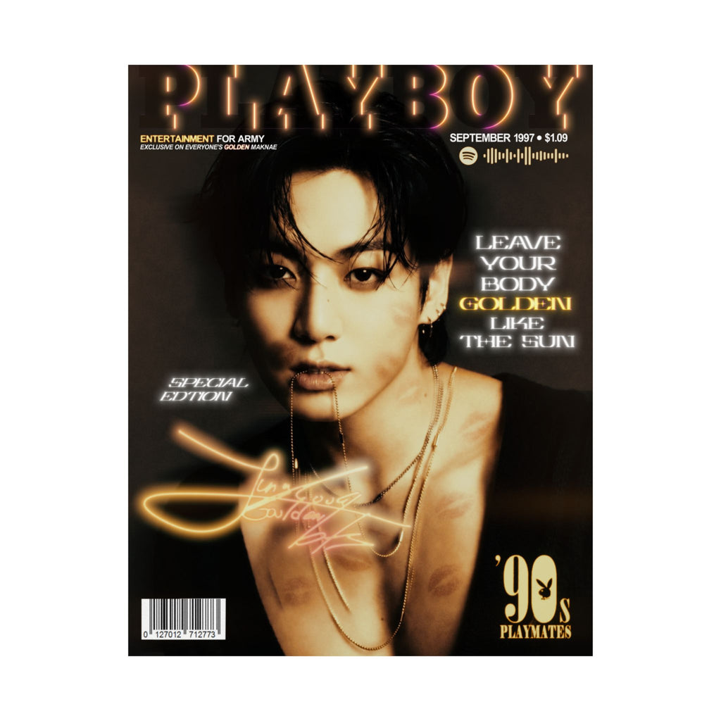 Jungkook Playboy Magazine Portrait Poster | Matte Vertical Poster