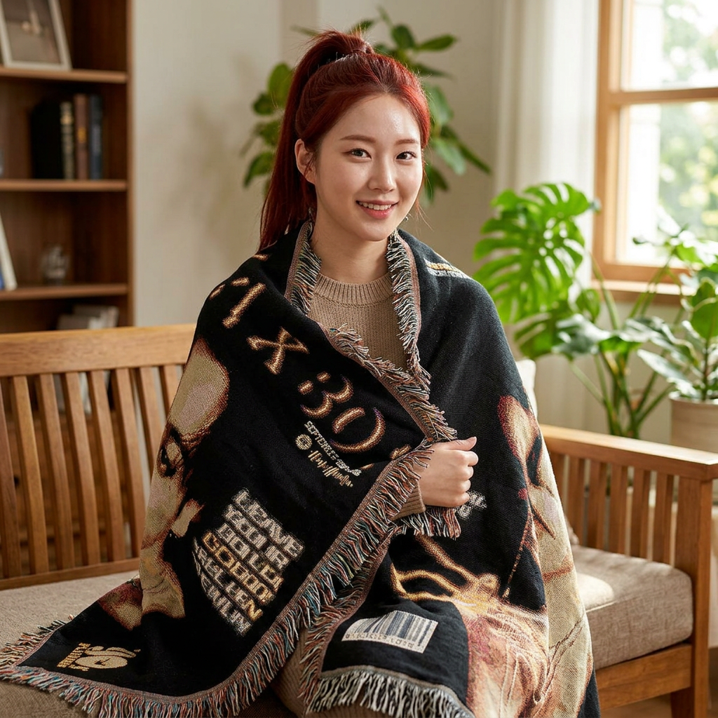 Jeon Jungkook BTS Playboy Cover Woven Blanket