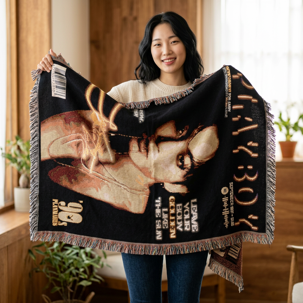 Jeon Jungkook BTS Playboy Cover Woven Blanket