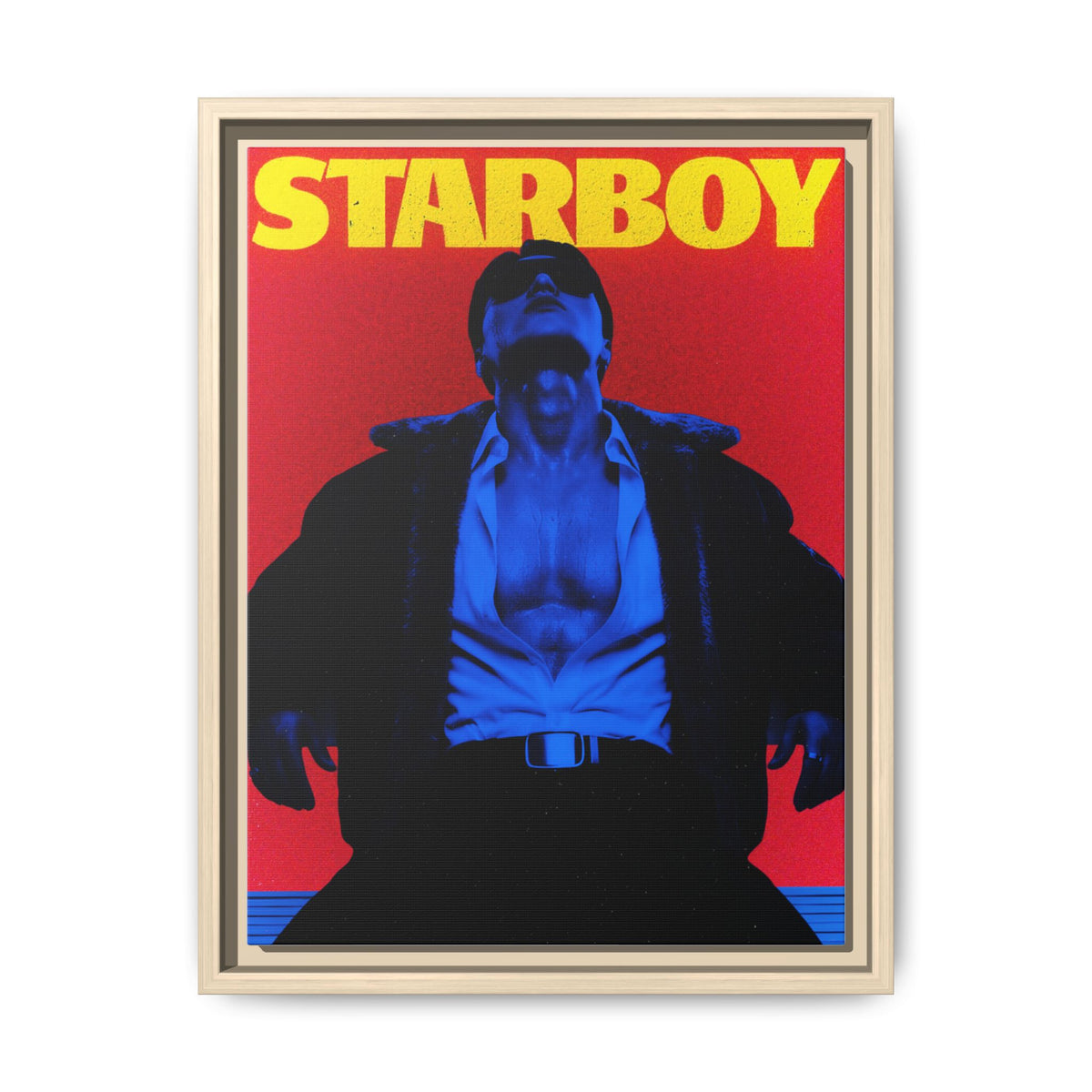Framed Canvas ATEEZ San X Starboy Poster Matte  | Retro Pop Art Music Wall Decor