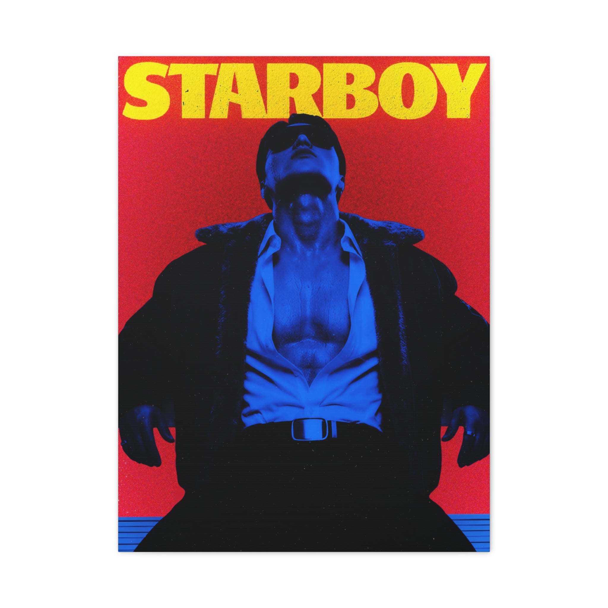 ATEEZ San X Starboy Retro KPop Art Canvas