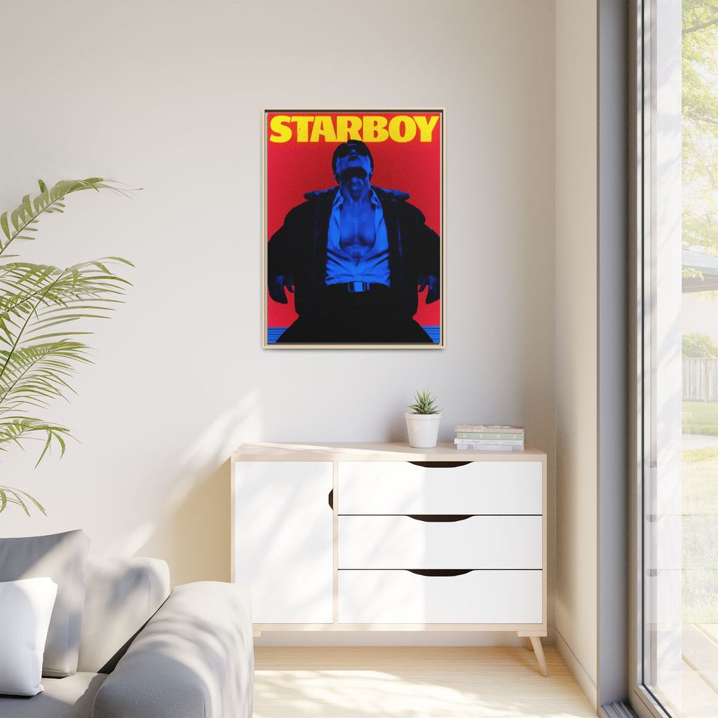 Framed Canvas ATEEZ San X Starboy Poster Matte  | Retro Pop Art Music Wall Decor