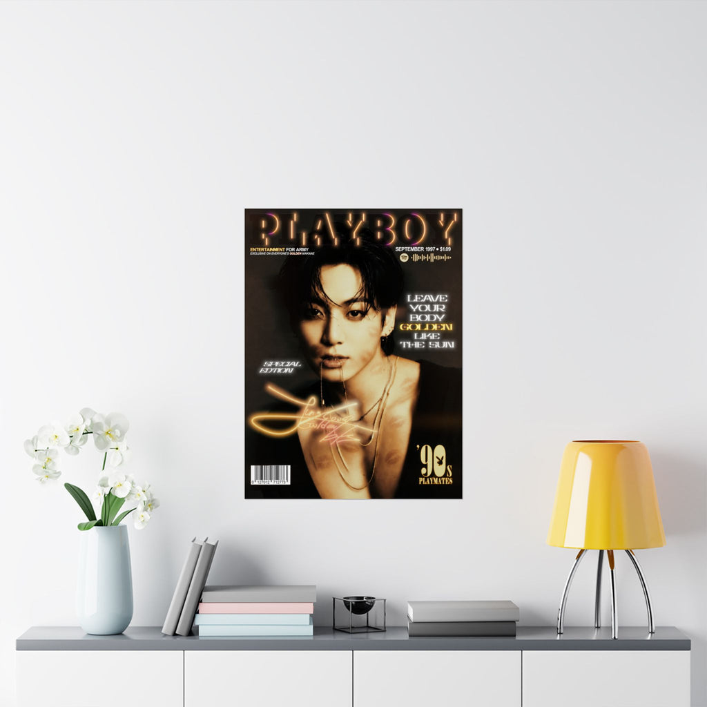 Jungkook Playboy Magazine Portrait Poster | Matte Vertical Poster