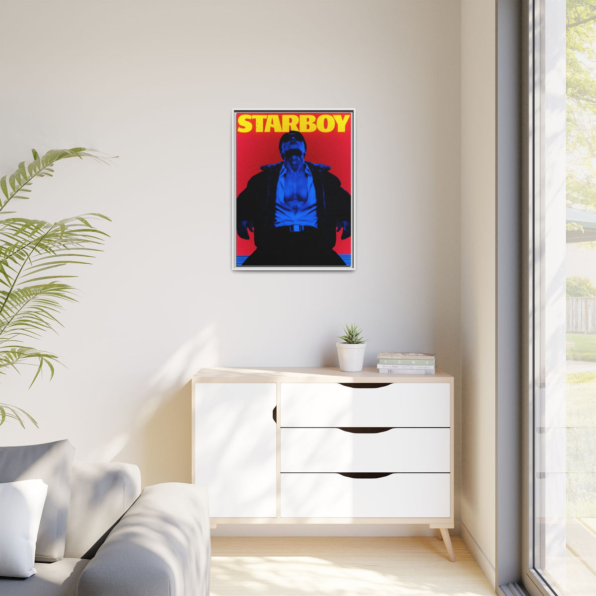 Framed Canvas ATEEZ San X Starboy Poster Matte  | Retro Pop Art Music Wall Decor