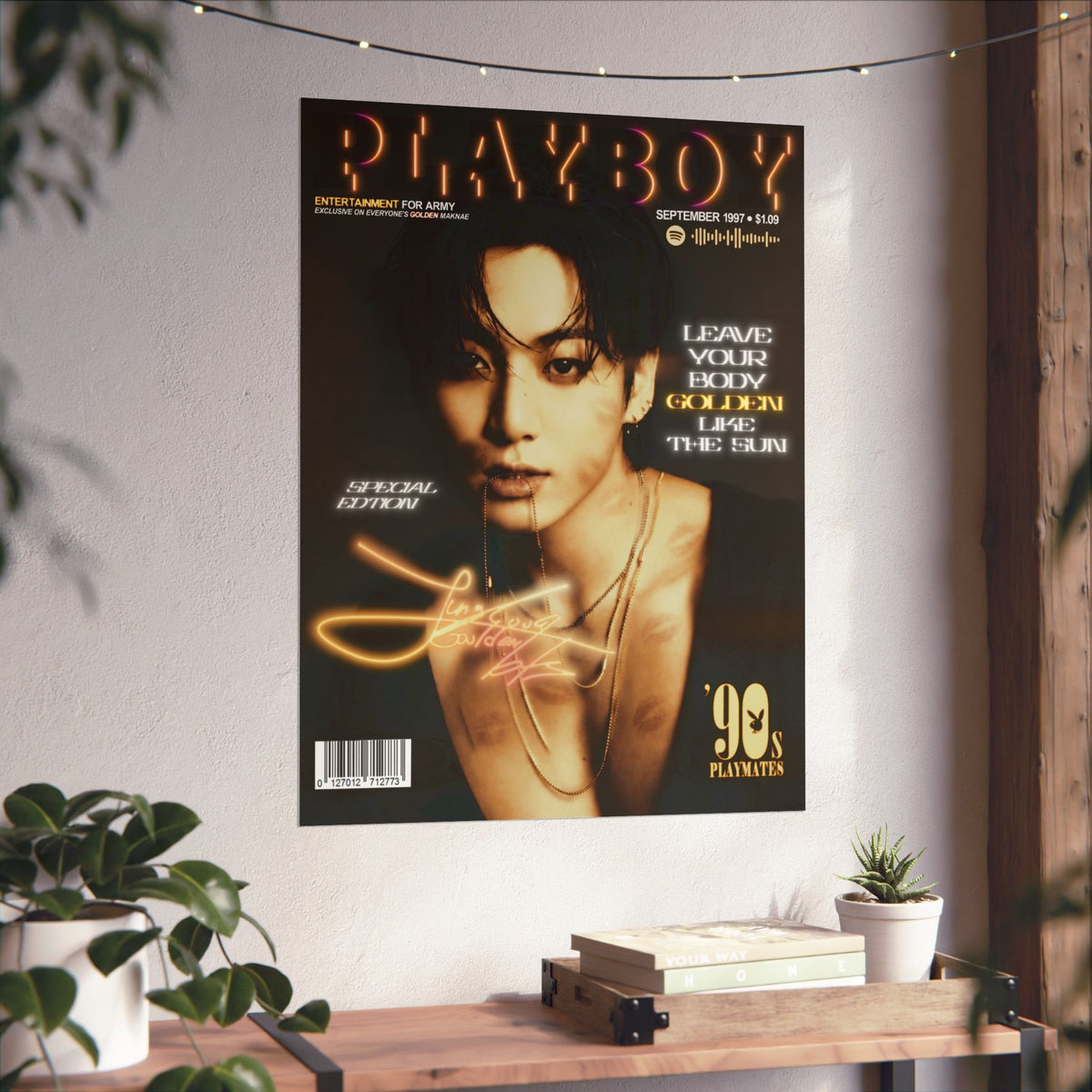 Jungkook Playboy Magazine Portrait Poster | Matte Vertical Poster