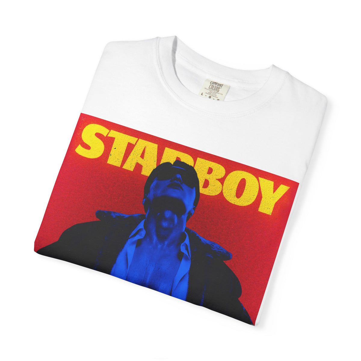 ATEEZ San XStarboy Graphic T-shirt | Retro Pop Art X Kpop, Bold Yellow Red Design
