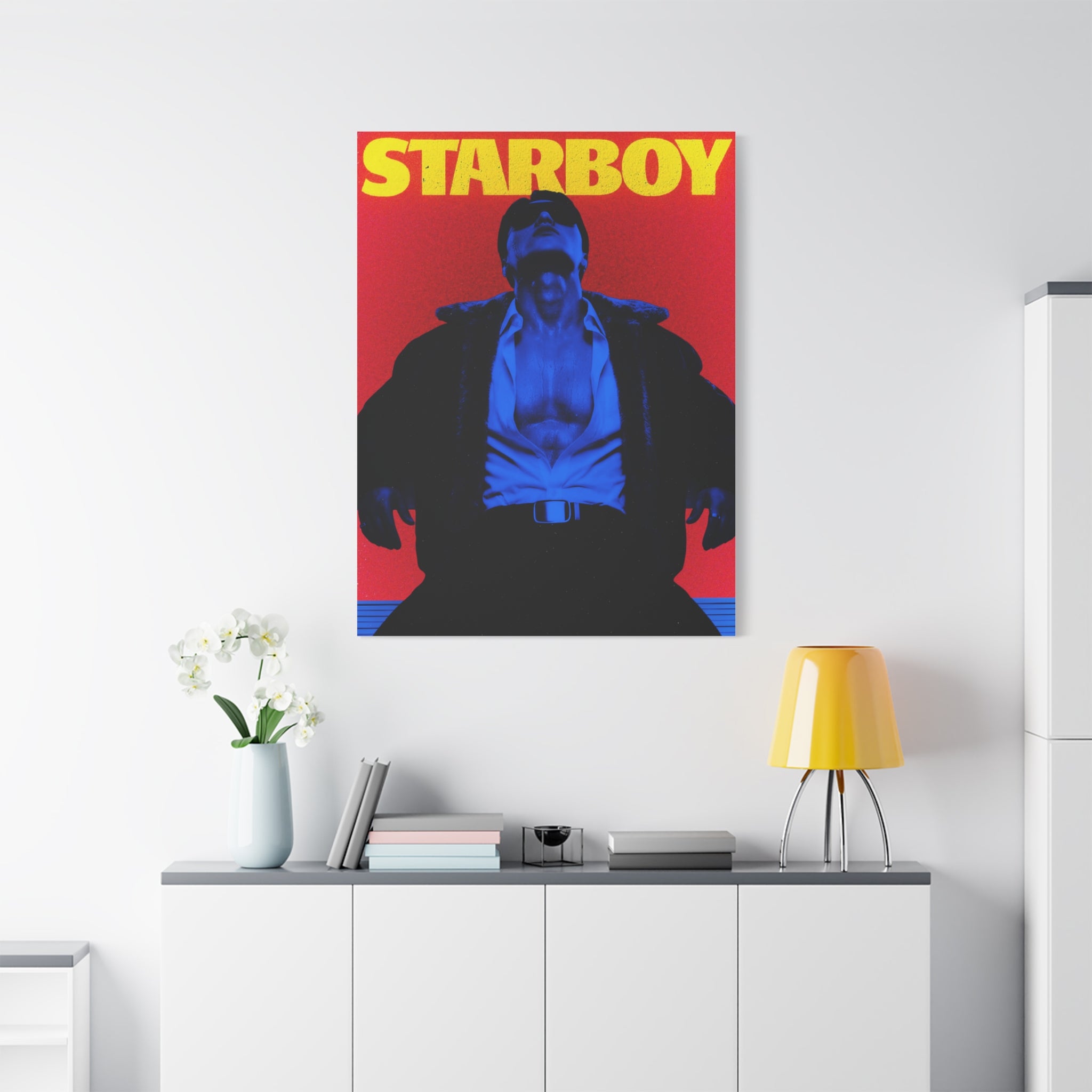 ATEEZ San X Starboy Retro KPop Art Canvas