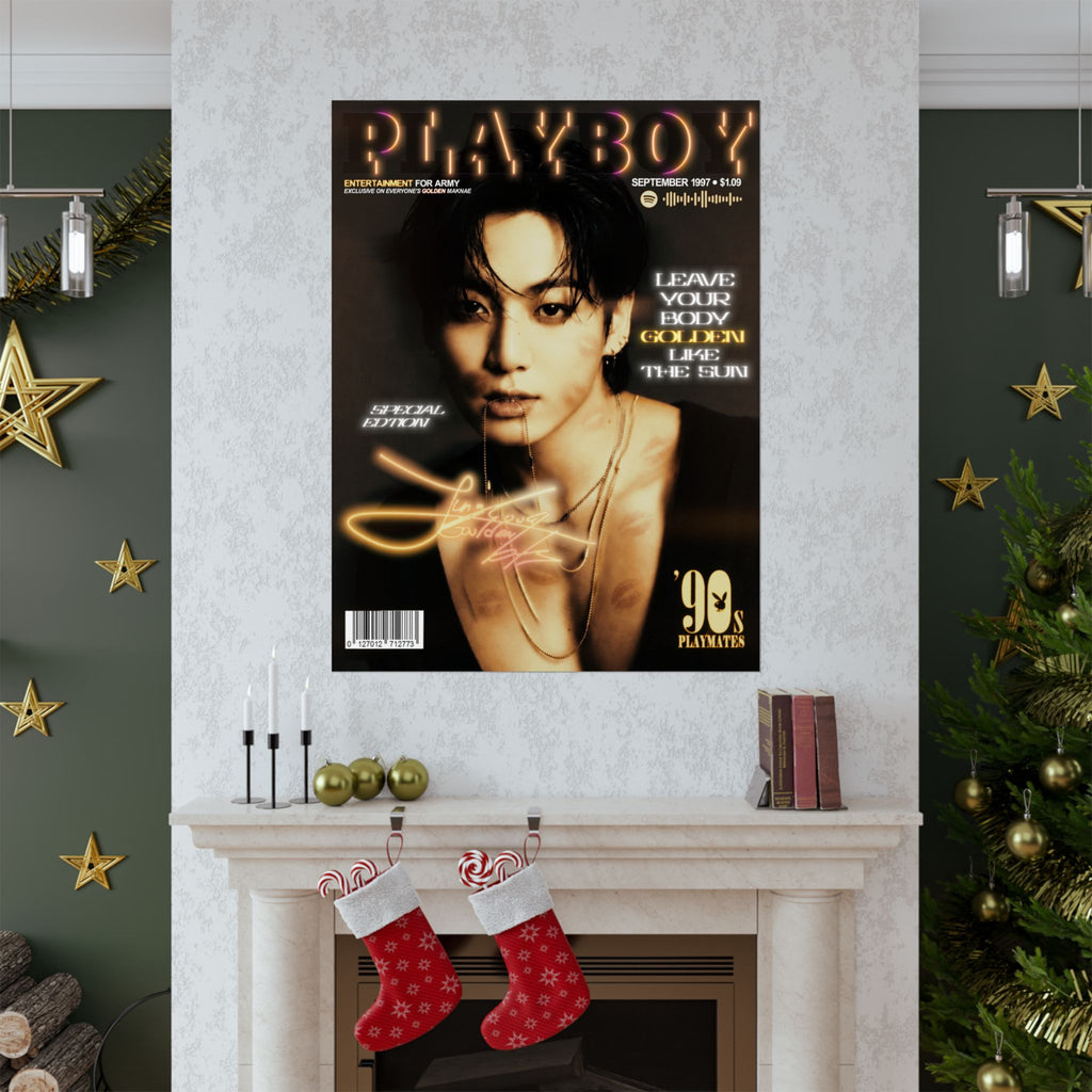 Jungkook Playboy Magazine Portrait Poster | Matte Vertical Poster