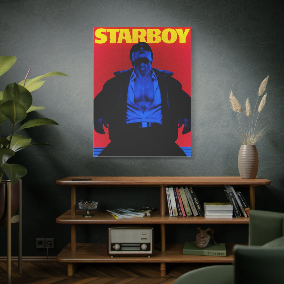 ATEEZ San X Starboy Retro KPop Art Canvas