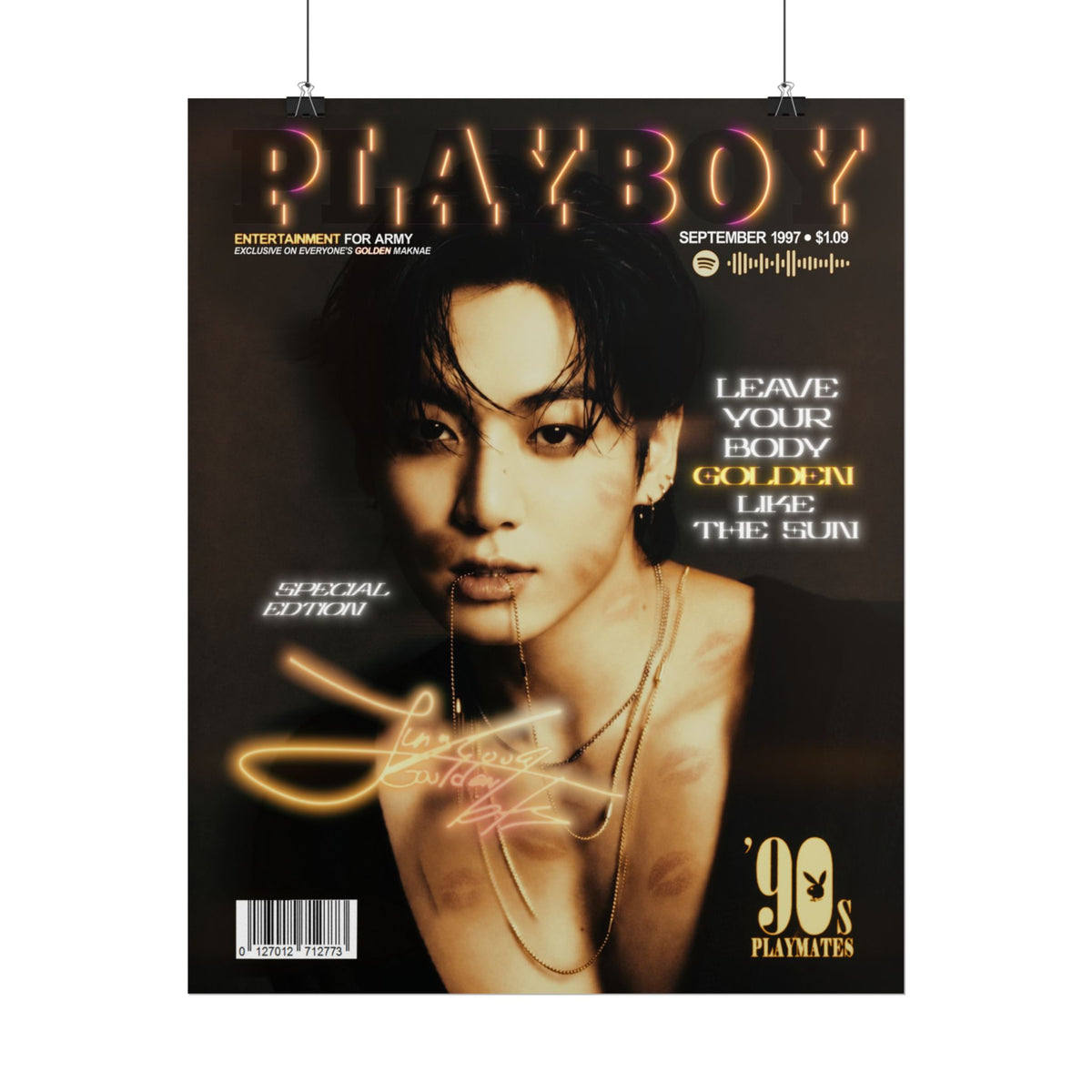 Jeon Jungkook BTS Playboy Style Rolled Poster