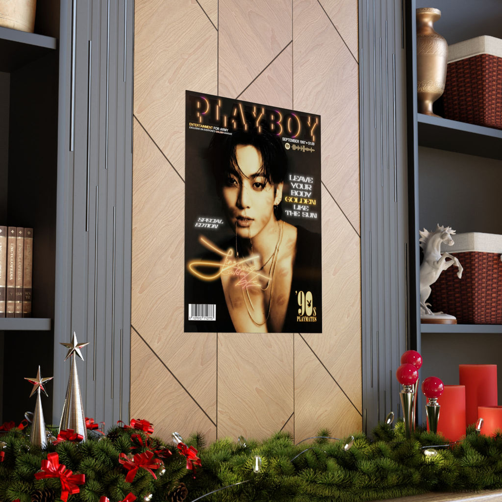 Jungkook Playboy Magazine Portrait Poster | Matte Vertical Poster