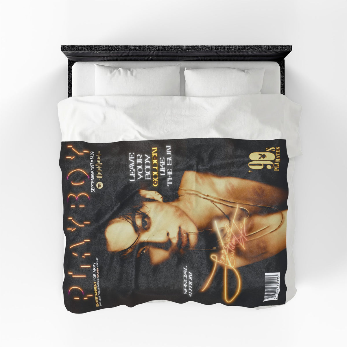 Jungkook Playboy Magazine Velveteen Plush Blanket |
