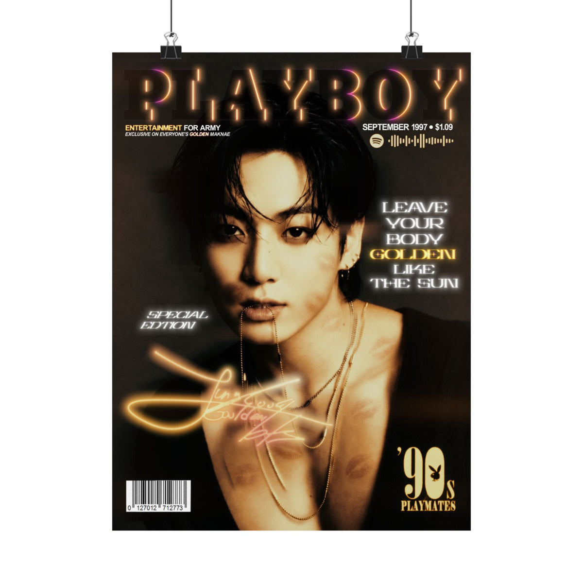 Jungkook Playboy Magazine Portrait Poster | Matte Vertical Poster