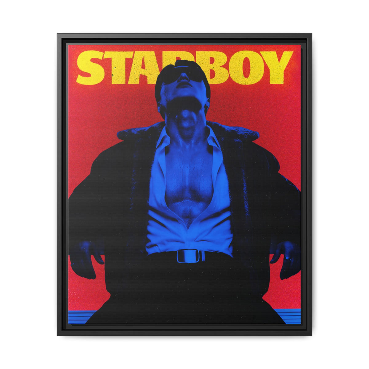 Framed Canvas ATEEZ San X Starboy Poster Matte  | Retro Pop Art Music Wall Decor