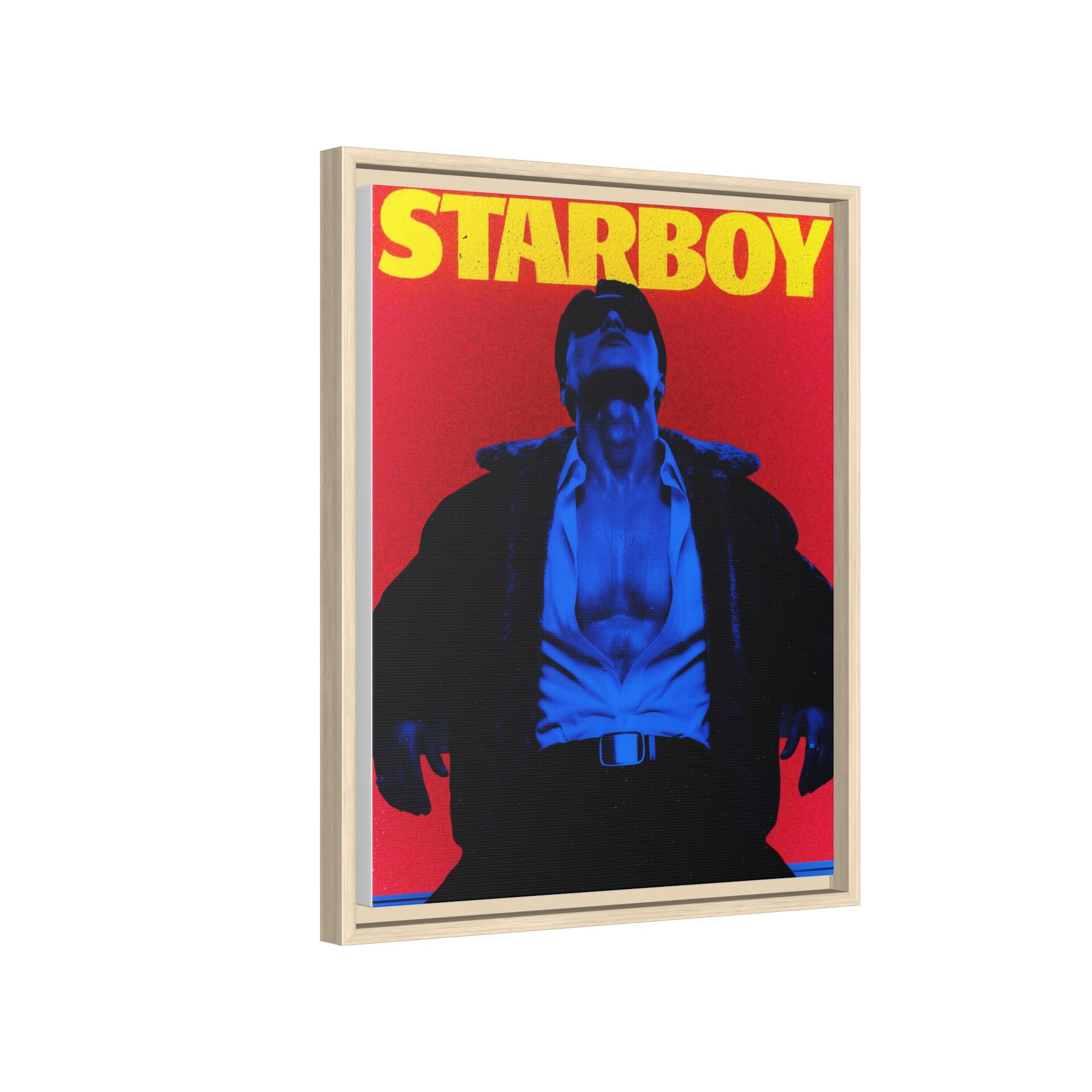 Framed Canvas ATEEZ San X Starboy Poster Matte  | Retro Pop Art Music Wall Decor
