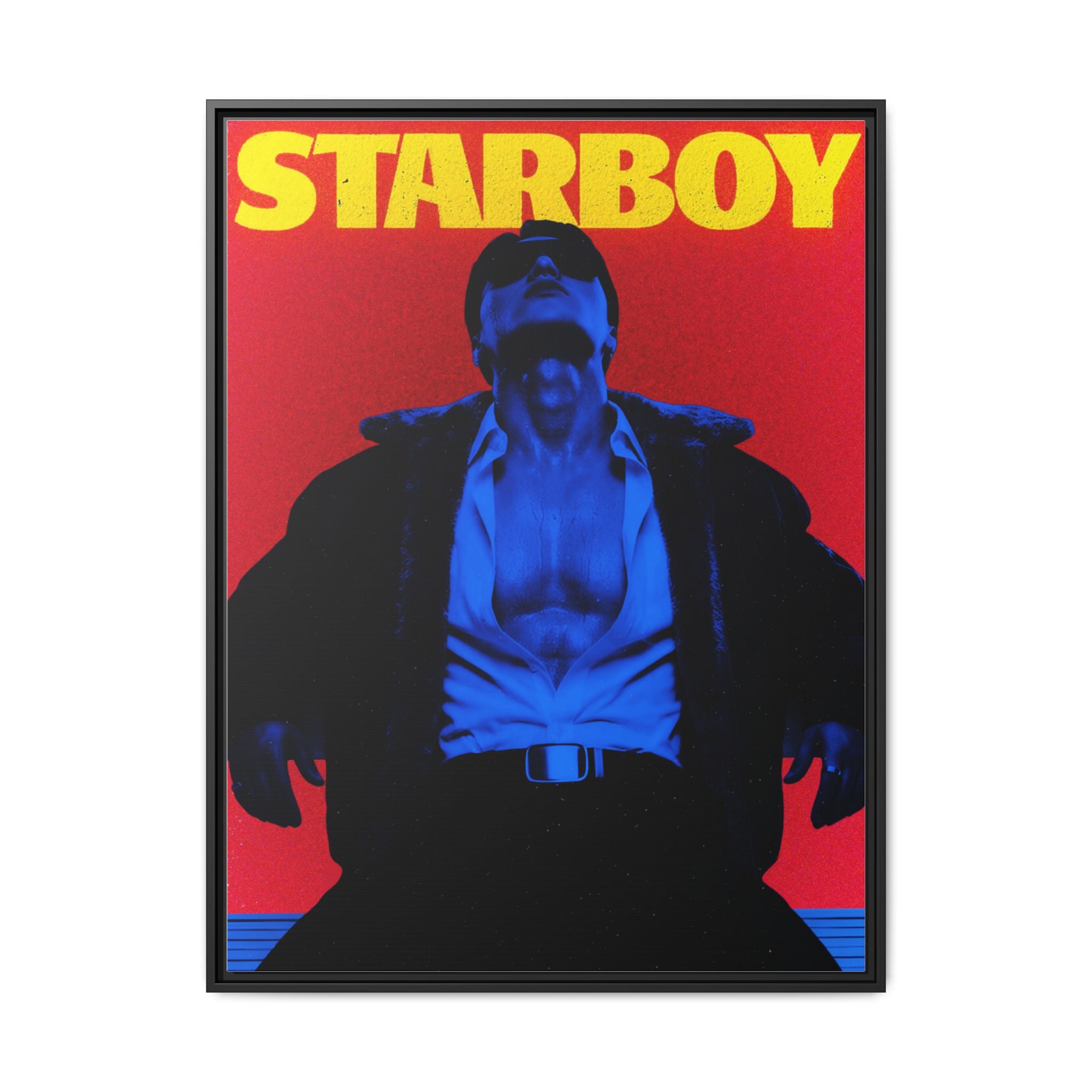 Framed Canvas ATEEZ San X Starboy Poster Matte  | Retro Pop Art Music Wall Decor