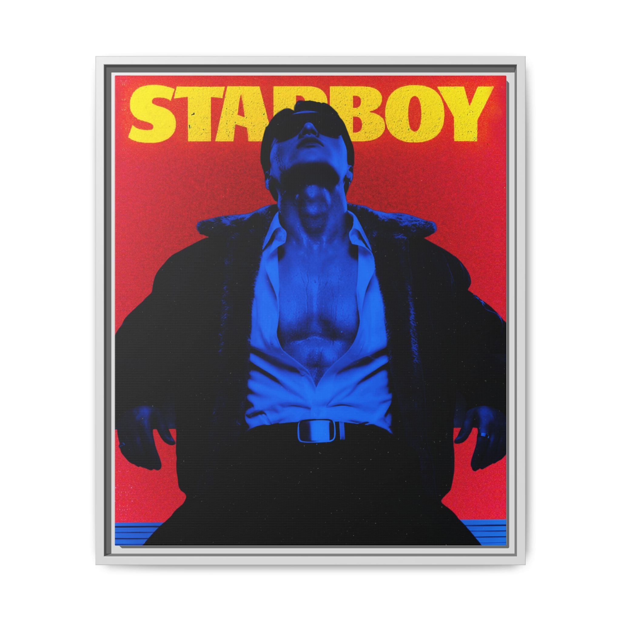 Framed Canvas ATEEZ San X Starboy Poster Matte  | Retro Pop Art Music Wall Decor